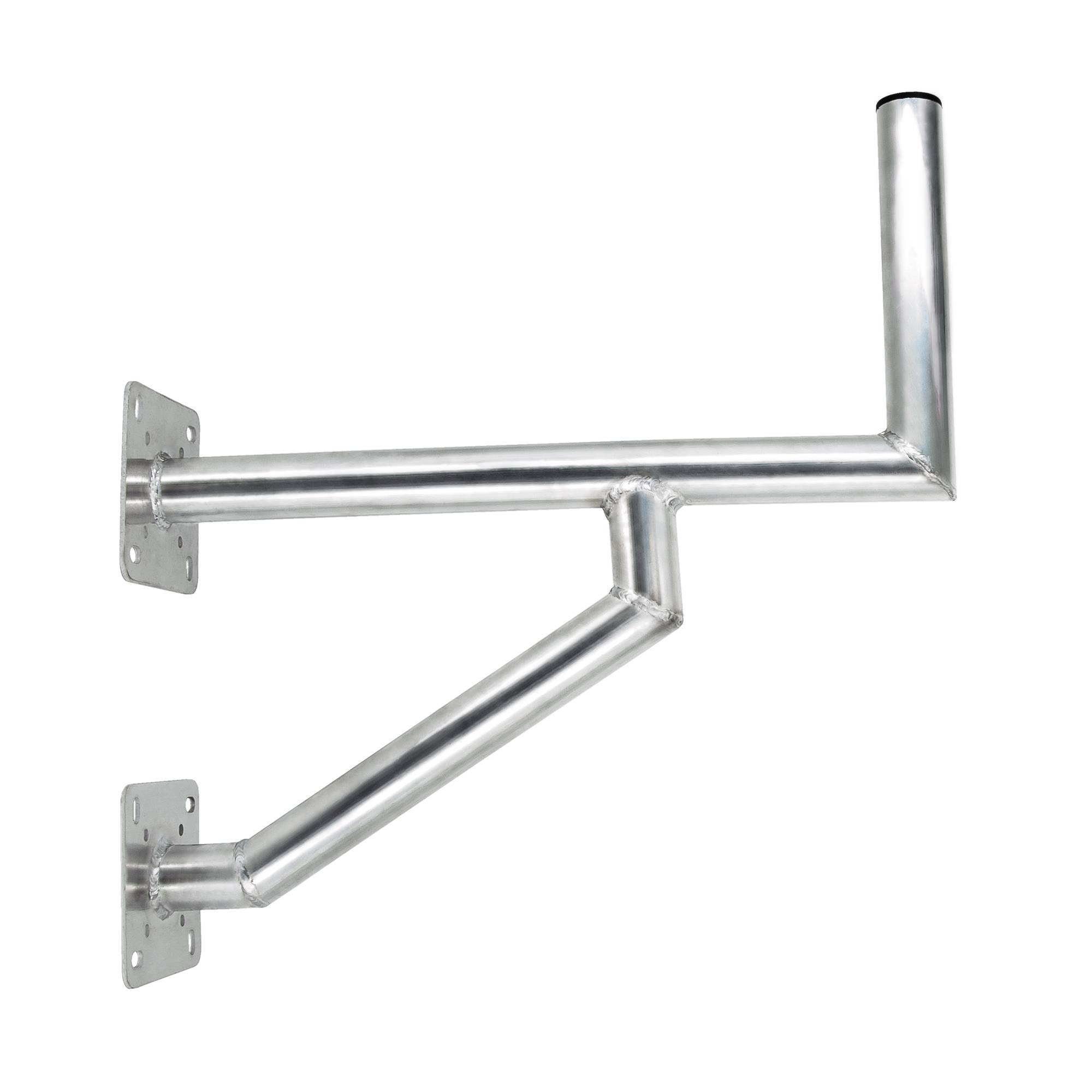 PremiumX 60cm Wandhalter Aluminium Wand Montage Winkel Halterung für Satelliten-Schüssel SAT-Antenne zwei Wandplatten