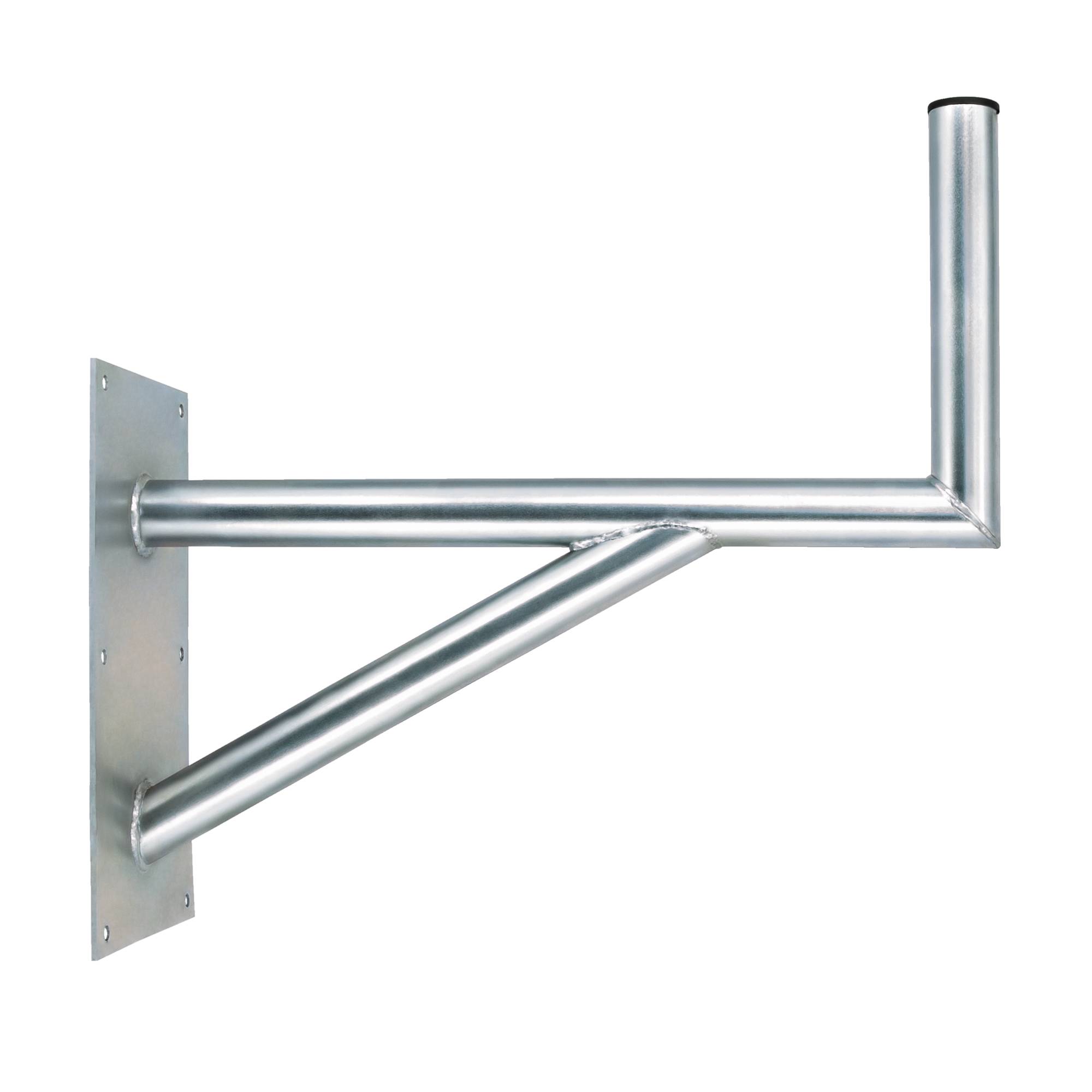 PremiumX 60cm Wandhalter mit Stützelement Stahl verzinkt Ø 48mm Winkel Wand-Halterung für Satelliten-Schüssel SAT-Antenne