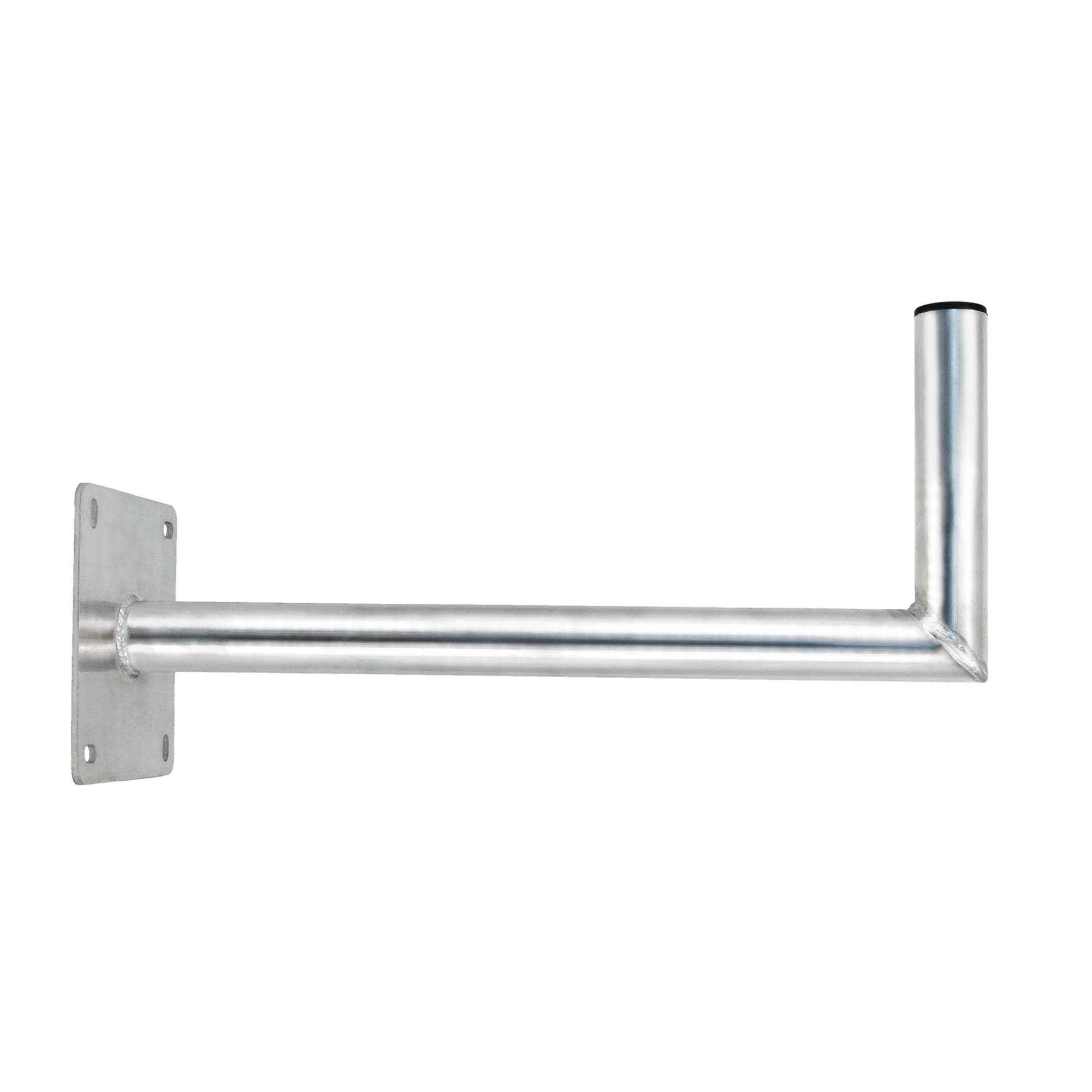 SkyRevolt 60cm Wandhalter Rohr 50mm Aluminium XXL Wandplatte ALU Winkel-Halter für SAT-Schüssel Satelliten-Antenne 600mm