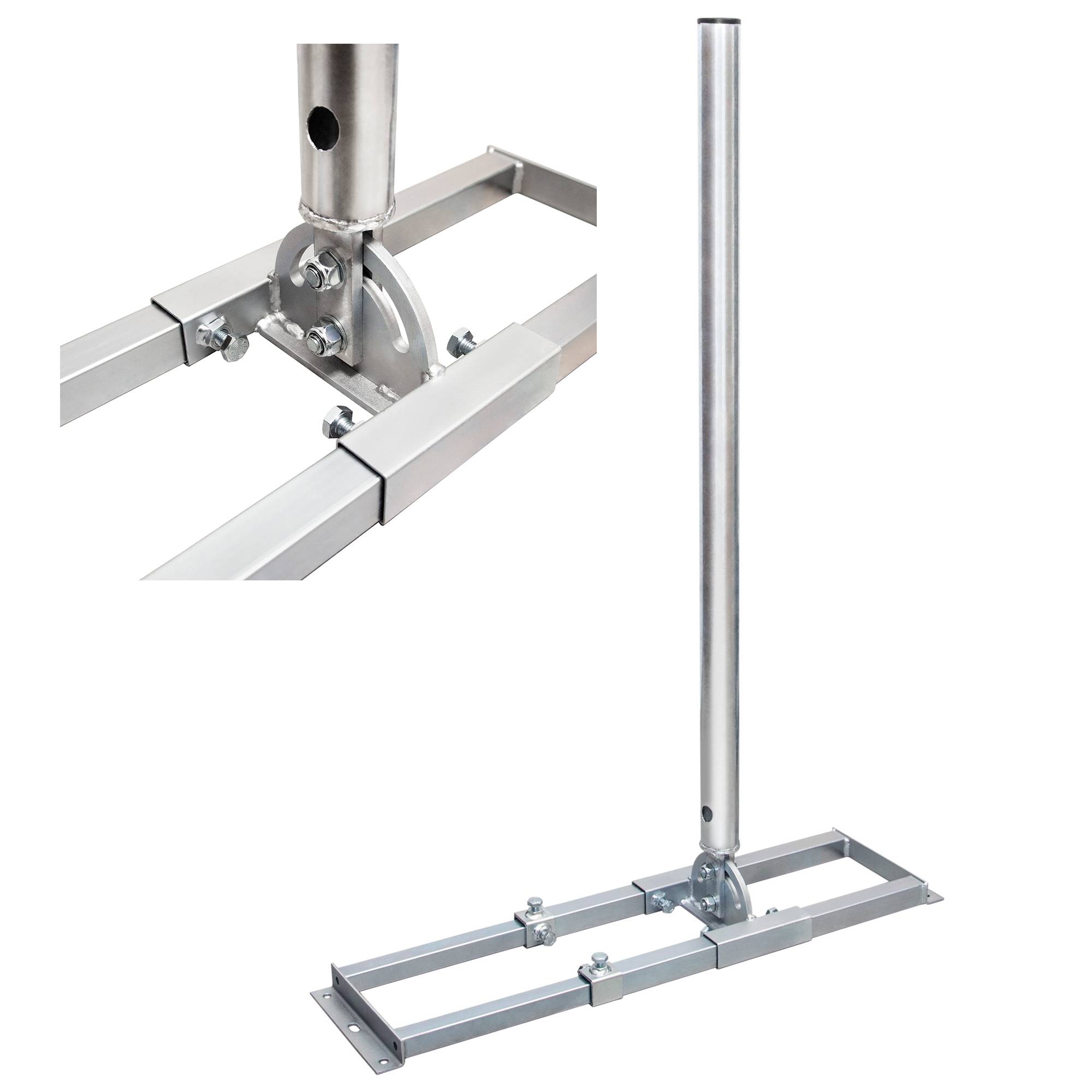 PremiumX PROFI X100-48K SAT Dachsparrenhalter 100cm Mast 48mm Stahl feuerverzinkt Sparren-Halterung für Satelliten-Antenne Satellitenschüssel mit Ka