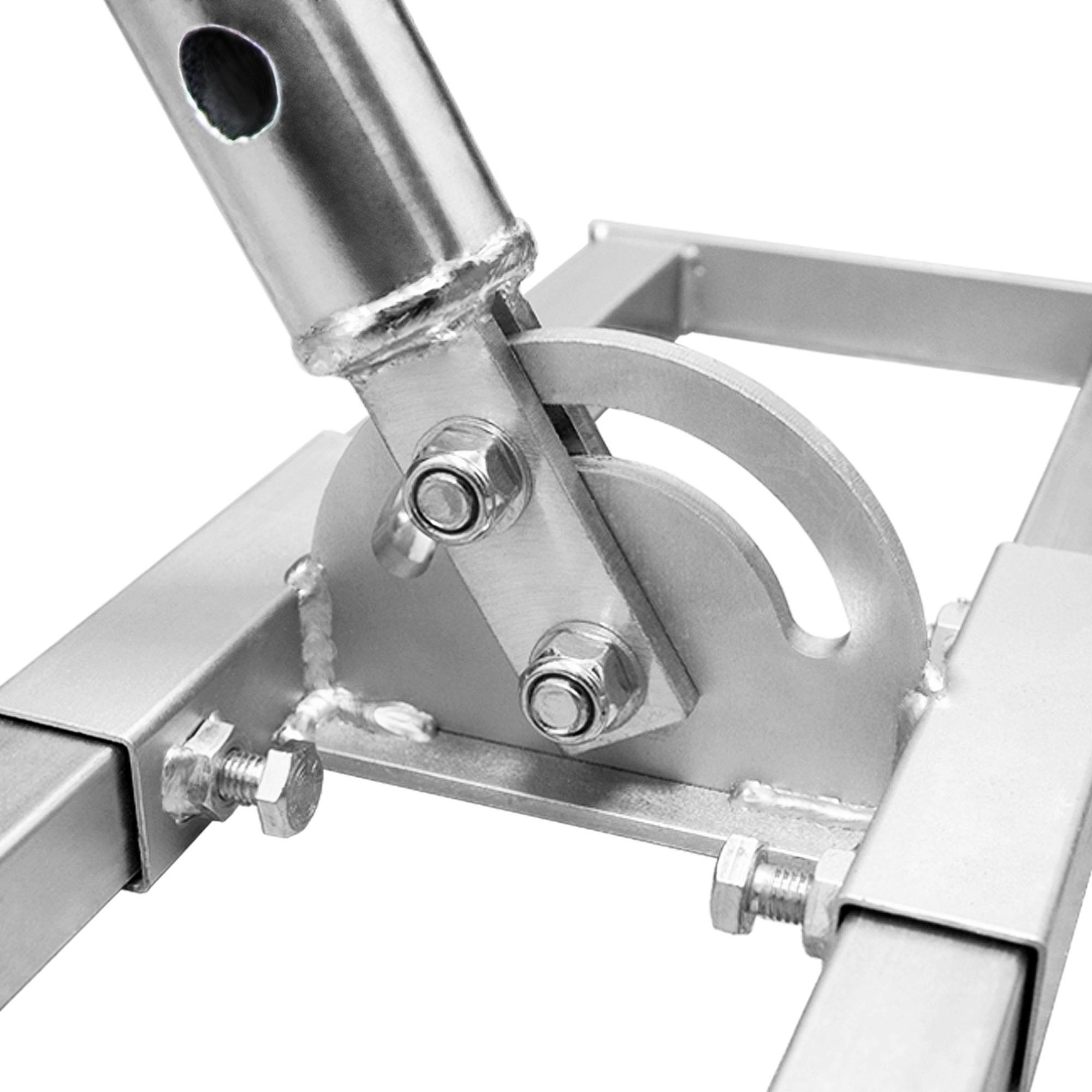 PremiumX PROFI X100-48K SAT Dachsparrenhalter 100cm Mast 48mm Stahl feuerverzinkt Sparren-Halterung für Satelliten-Antenne Satellitenschüssel mit Ka