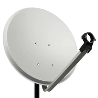 PremiumX Camping Satelliten-Komplettanlage 80cm Satellitenschüssel Hellgrau SAT Single LNB Dreibein-Stativ PremiumX Camping Satelliten-Komplettanlage 80cm Satellitenschüssel Hellgrau SAT Single LNB Dreibein-Stativ