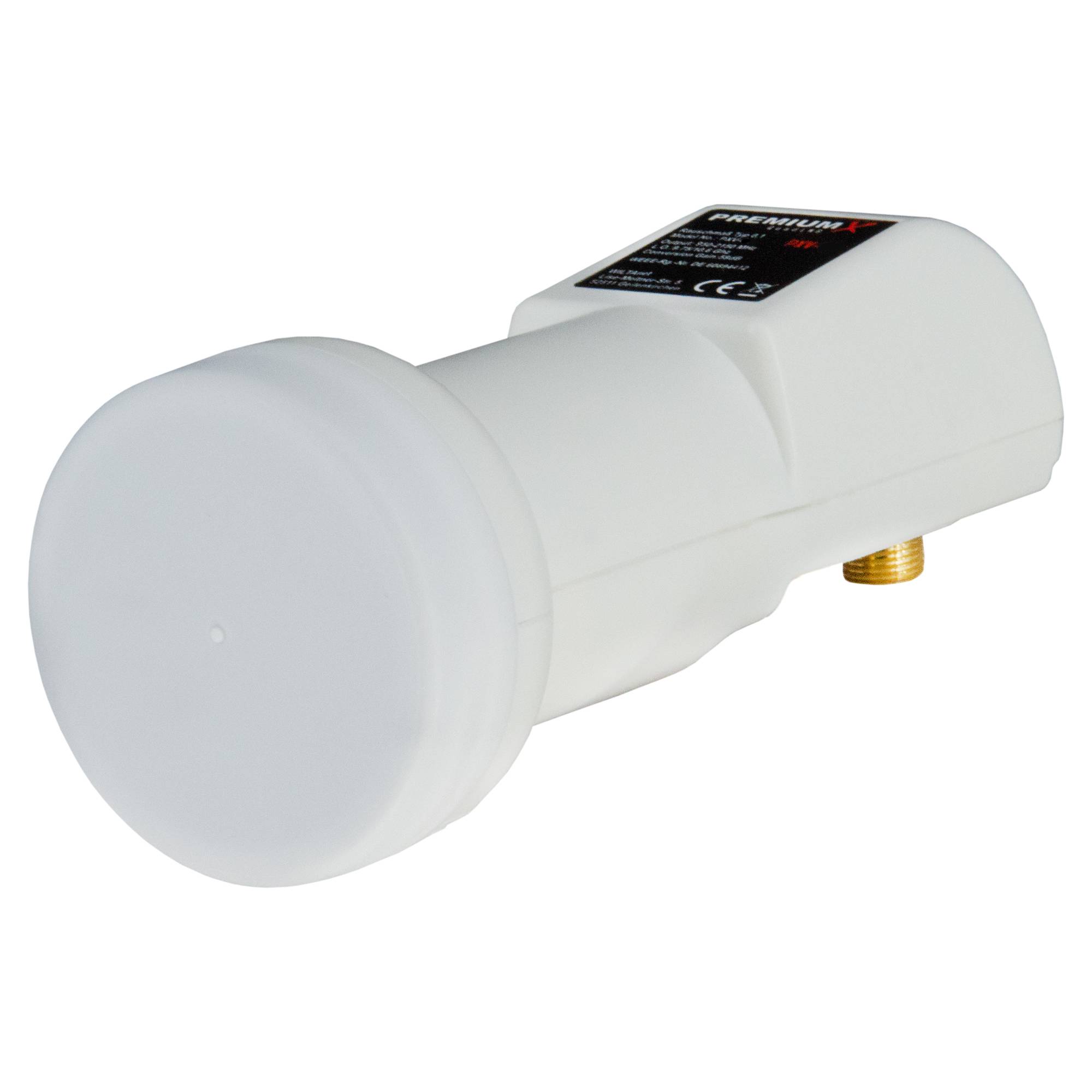 PremiumX Twin LNB PXV-T Satelliten Empfangskopf Sat 0,1 DB für 2 Teilnehmer HDTV FULLHD 3D 4K High Quality