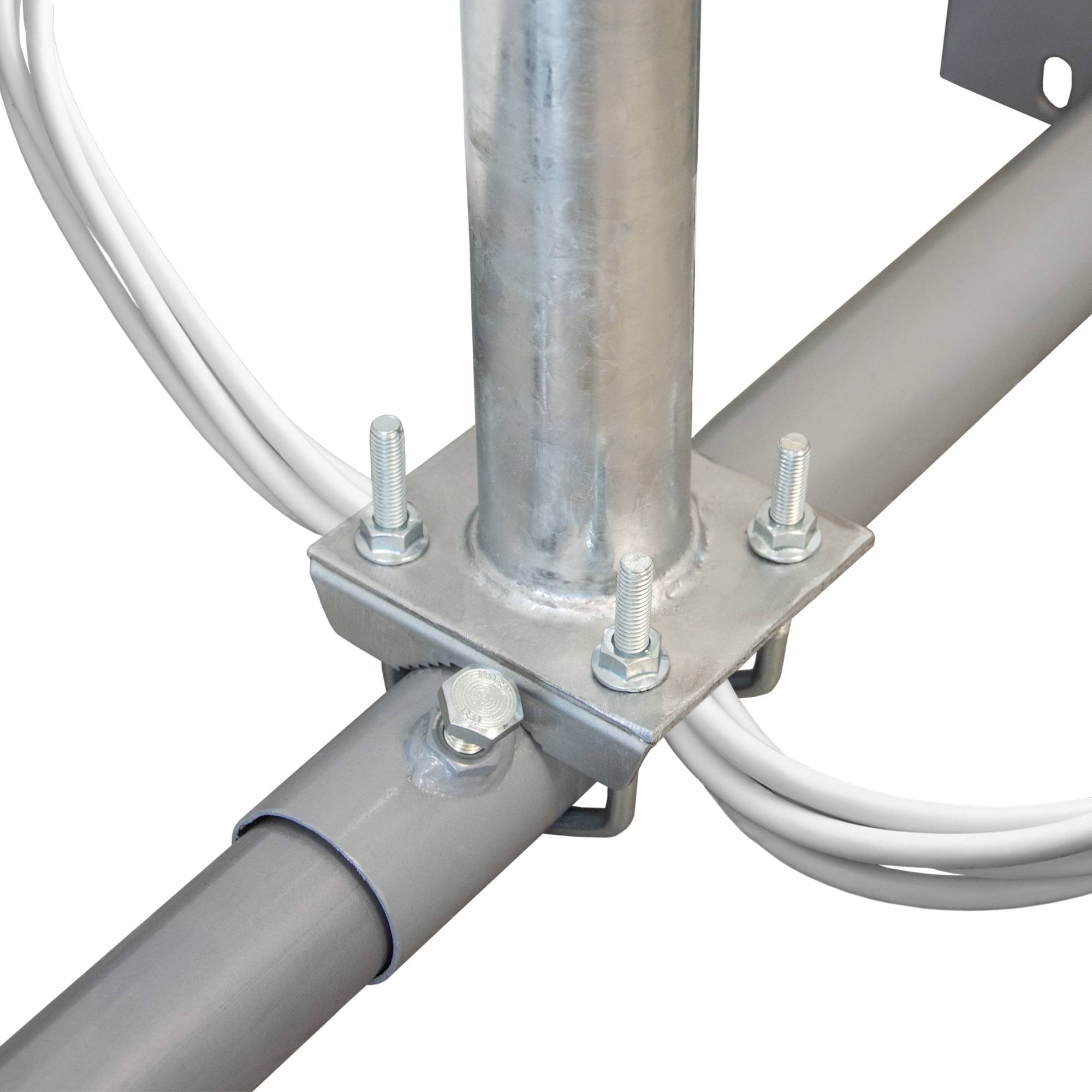 PremiumX BASIC X100-60 SAT TV Teleskop-Dachsparrenhalter 100cm Mast 60mm Stahl Dach-Sparren Halterung für Satellitenschüssel