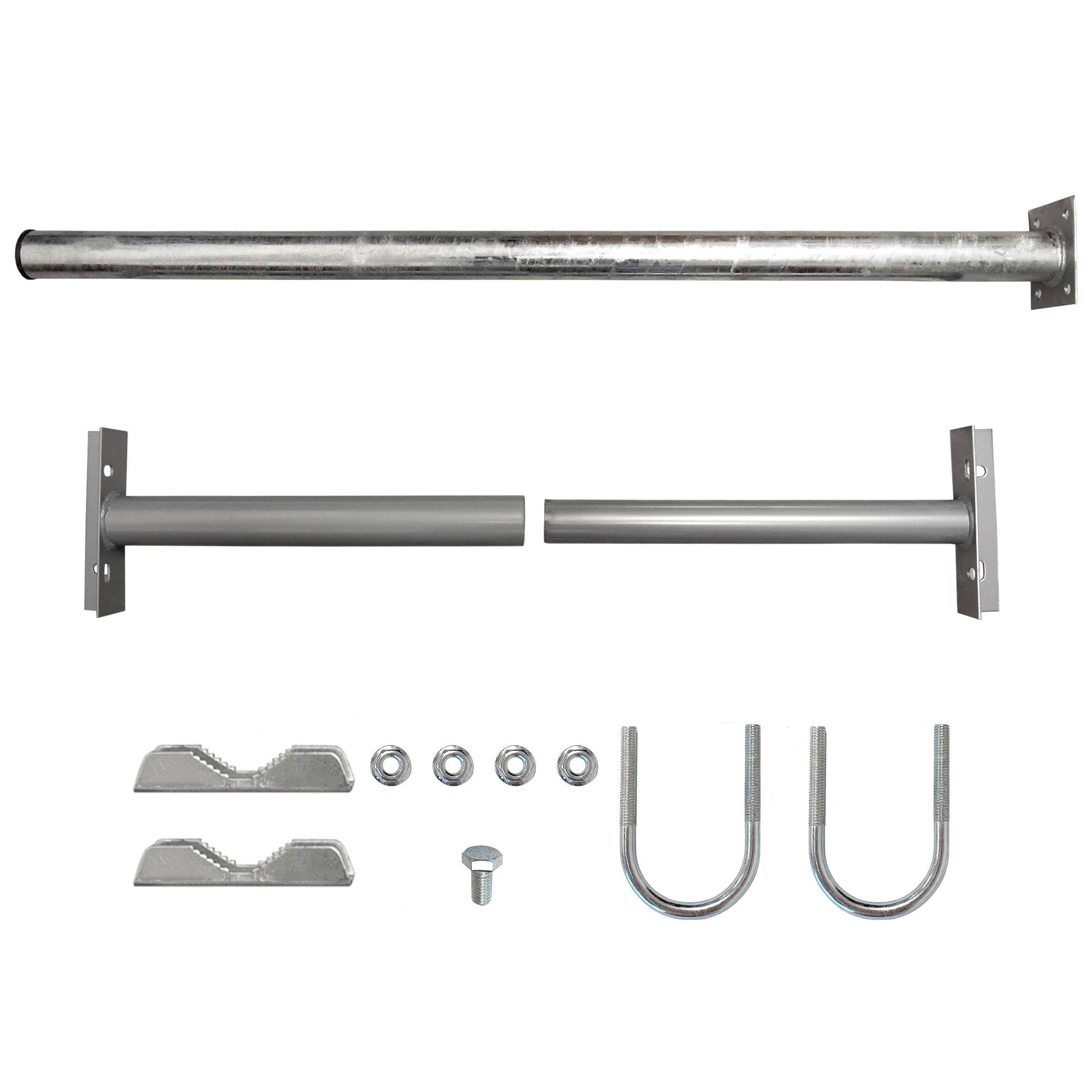 PremiumX BASIC X100-60 SAT TV Teleskop-Dachsparrenhalter 100cm Mast 60mm Stahl Dach-Sparren Halterung für Satellitenschüssel