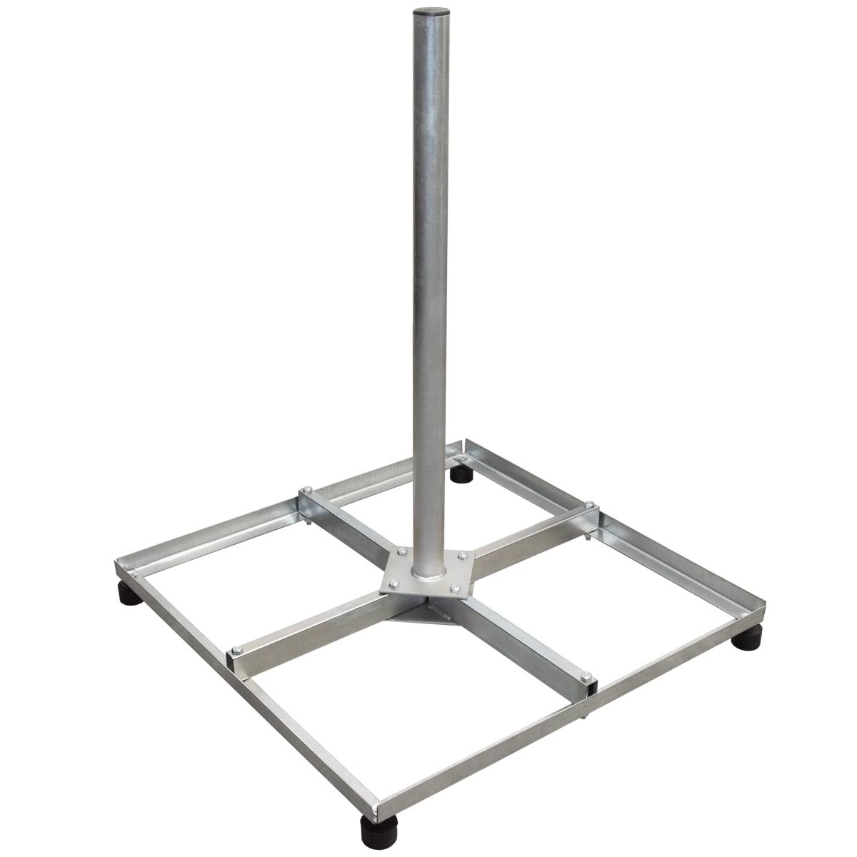 SkyRevolt Balkonständer Stahl 4x30x30 TWD Holland mit Mast Sat Flachdachständer Halterung für Satellitenschüssel