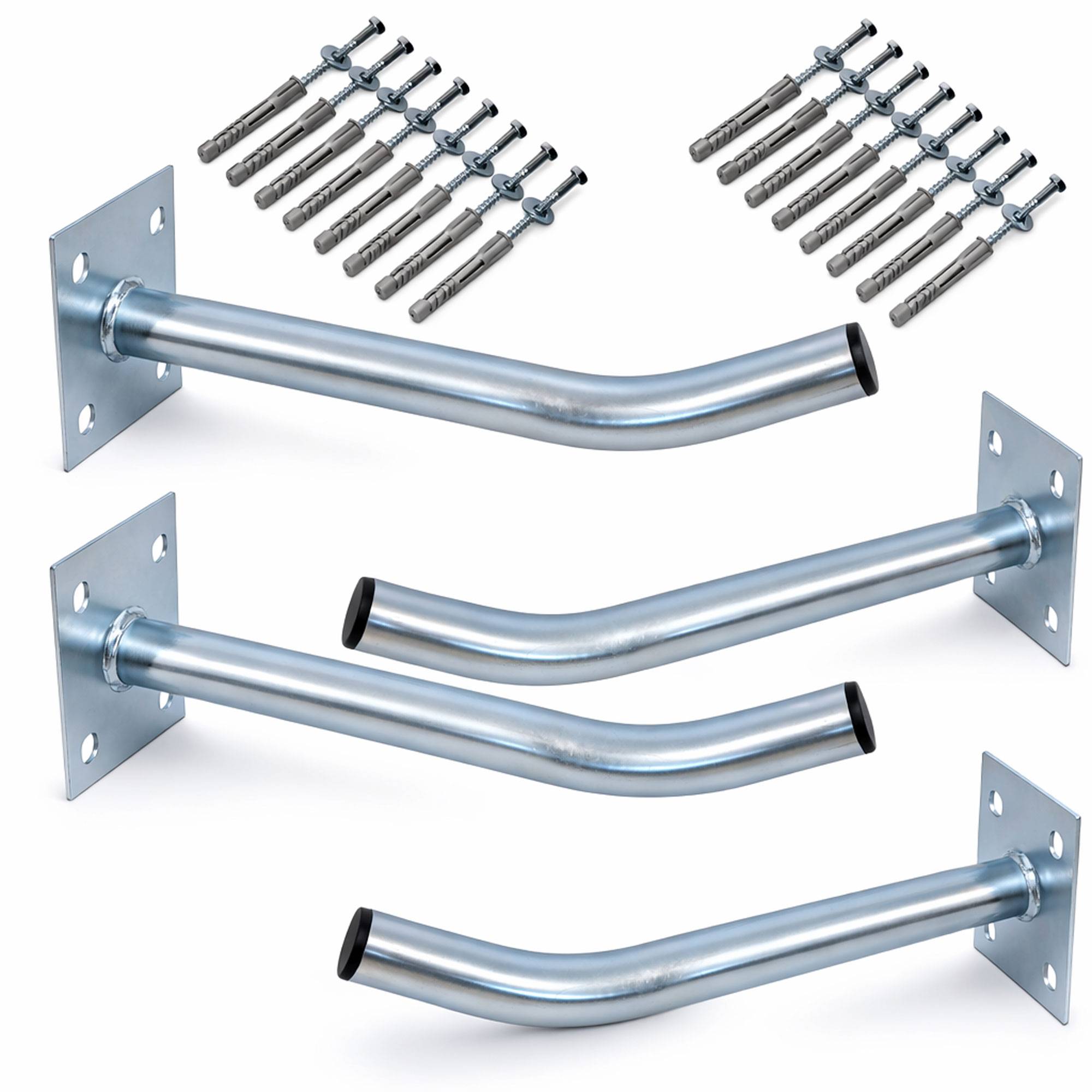 PremiumX Reifen Wandhalterung 4er Set – Autoreifen & Felgenhalter Wand aus Stahl, 35 cm Reifenhalter, Tragkraft 50 kg je Halter, inkl. Schrauben &