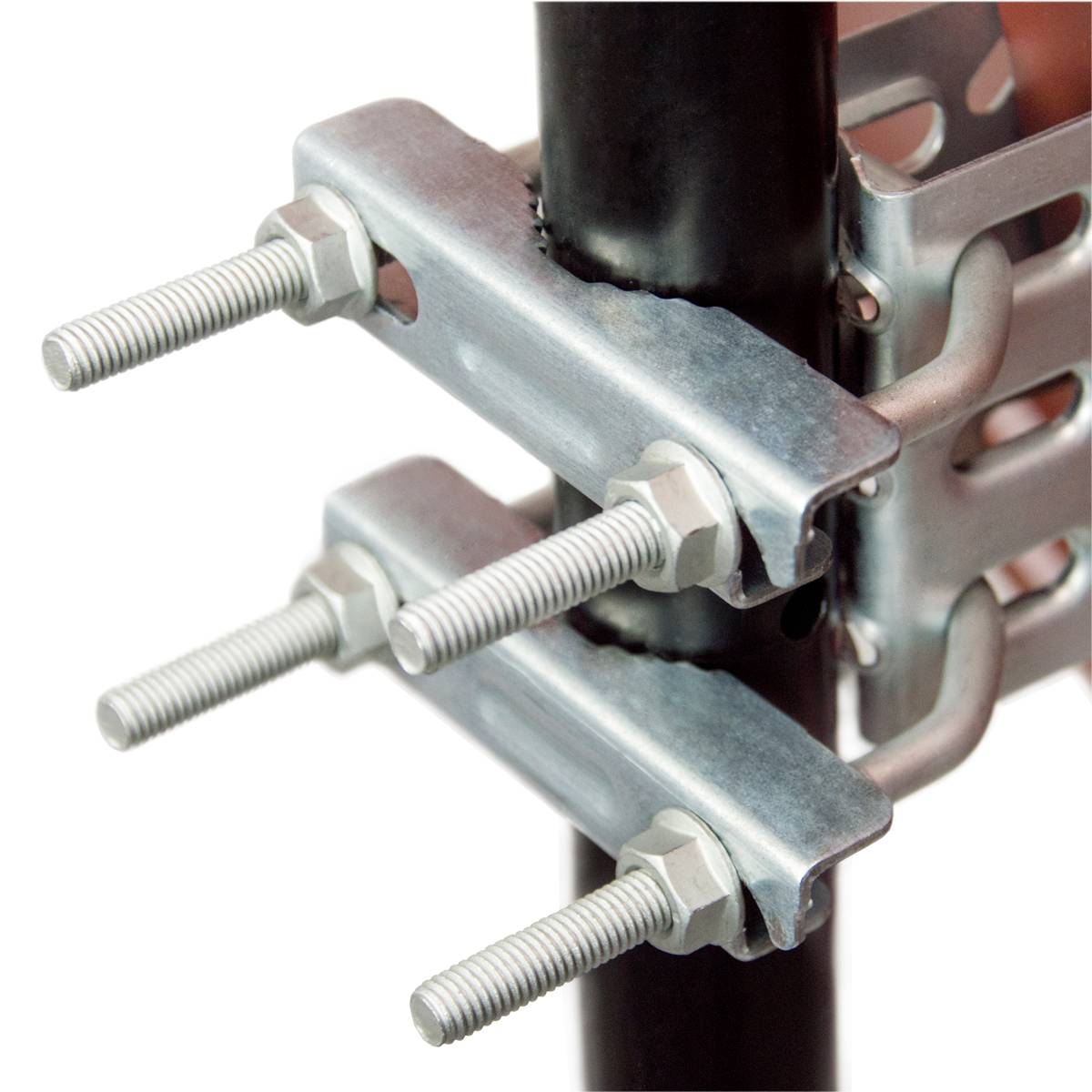 PremiumX PXS80 Satellitenschüssel 80cm Stahl Ziegelrot Satellitenantenne SAT Spiegel mit LNB Tragarm und Masthalterung