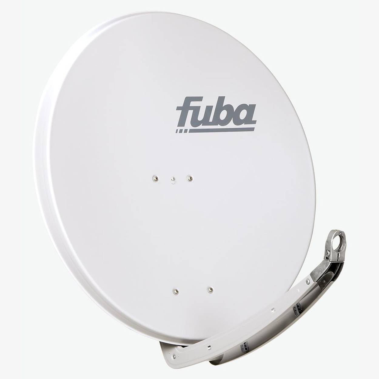 Fuba DAA 850 G Satellitenantenne 85 cm Aluminium Sat Schüssel in Grau mit PremiumX Single Monoblock LNB für Astra und Hotbird