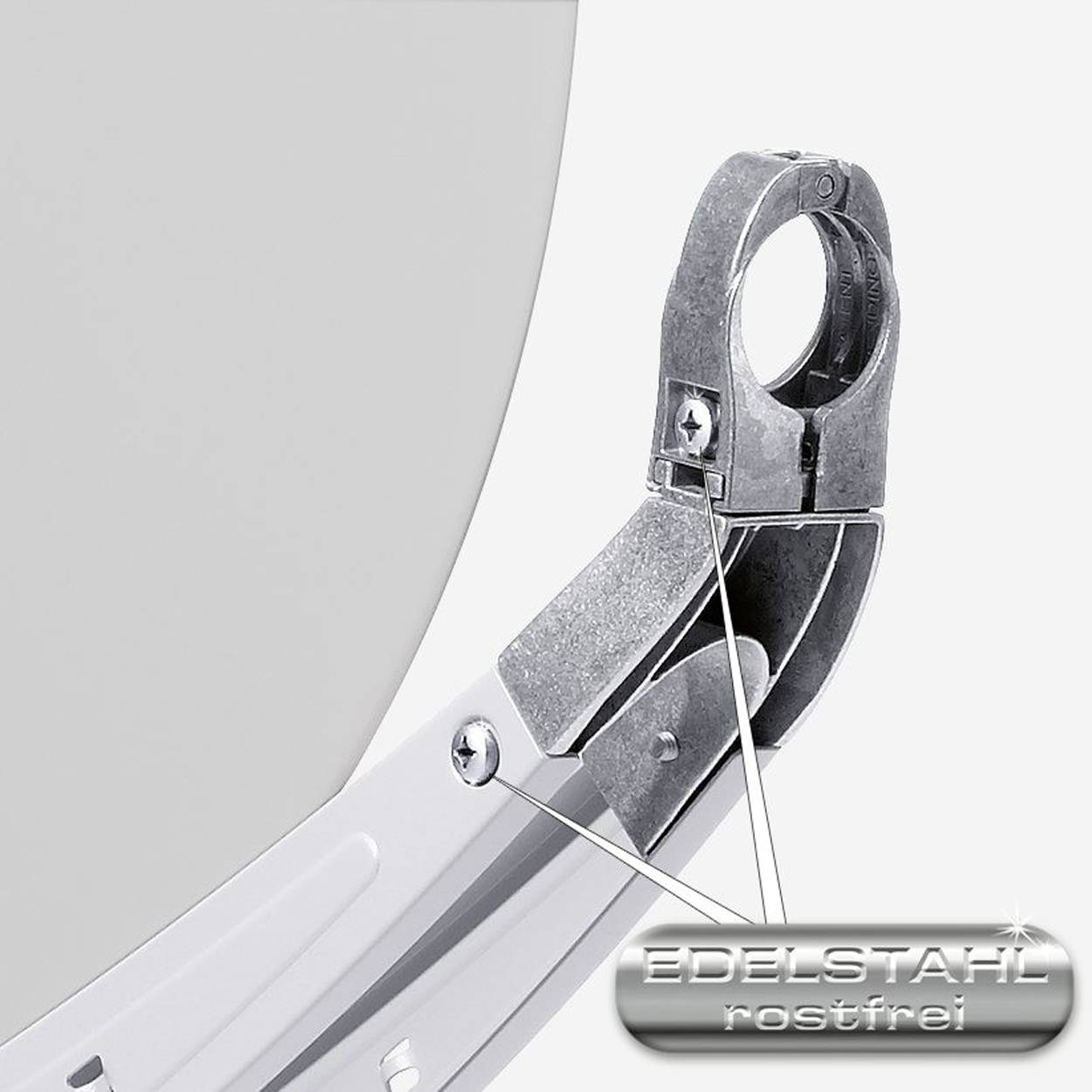 Fuba DAA 850 G Satanlage Set Aluminium Satellitenschüssel in Grau HDTV 3D 4K Premium X DELUXE Octo LNB 1 Sat für 8 Teilnehmer