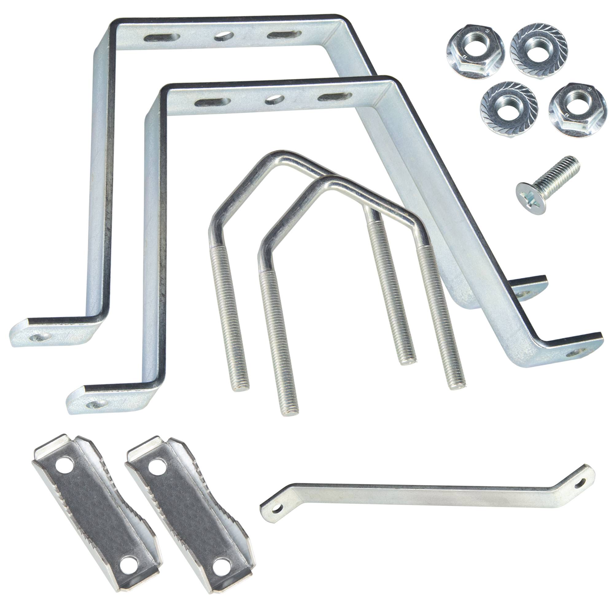 PremiumX Mauerhalter 20cm Stahl verzinkt SAT Wandabstandshalter Wandbefestigung Stangenbefestigung Masthalter Wand für Mast bis Ø 60mm Halterung Sat