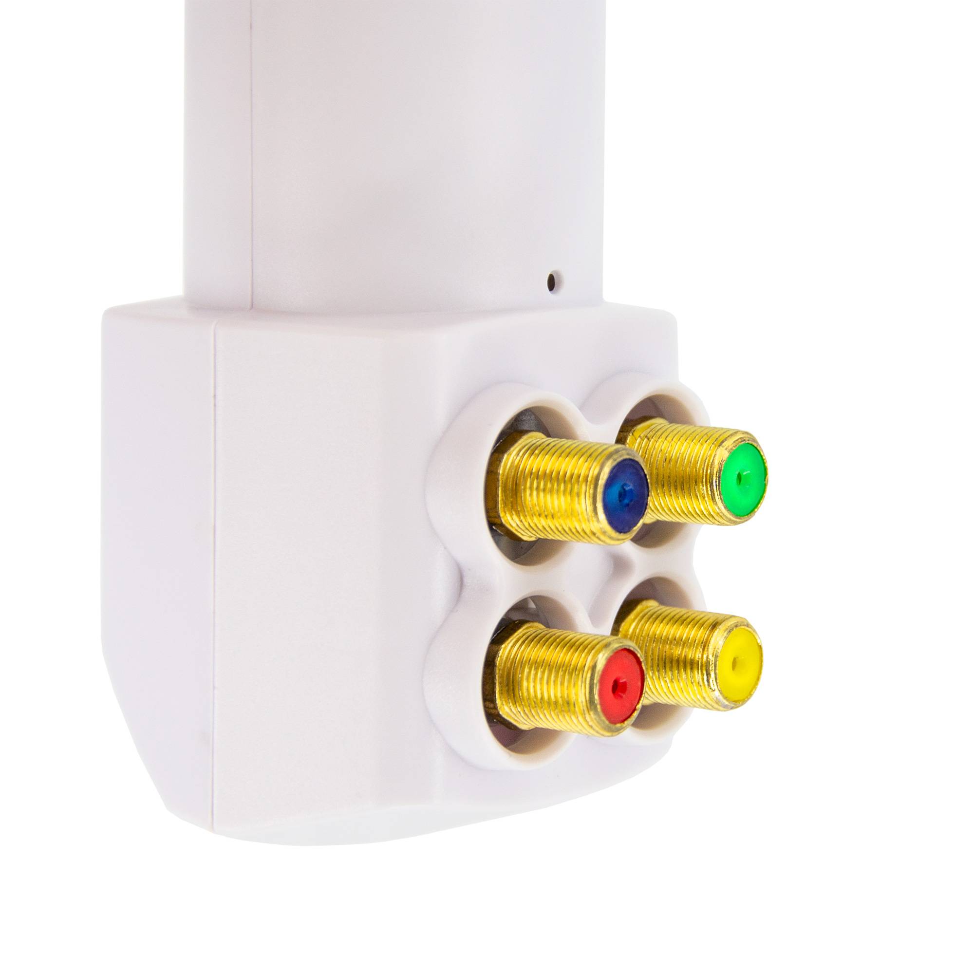 PremiumX Quad LNB PXV-QS Satelliten Empfangskopf SAT 0,1dB für 4 Teilnehmer HDTV FullHD 4K High Quality