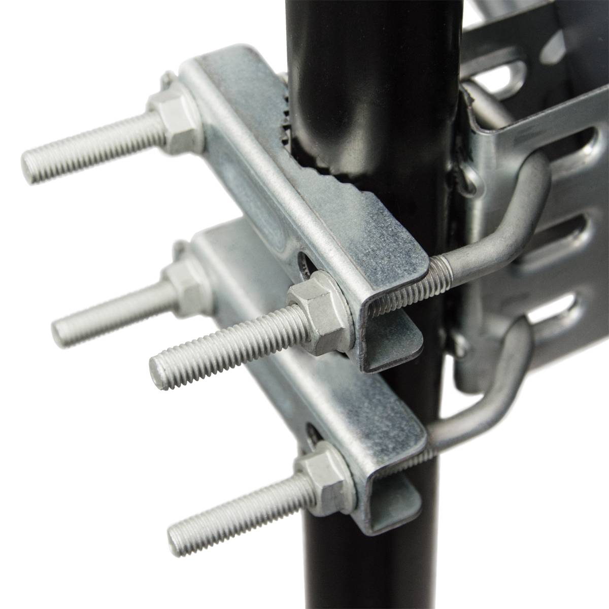 PremiumX Satelliten-Komplettanlage 60cm ALU Hellgrau Satellitenschüssel Satellitenantenne Quad LNB 8x F-Stecker SAT bis 4 Teilnehmer