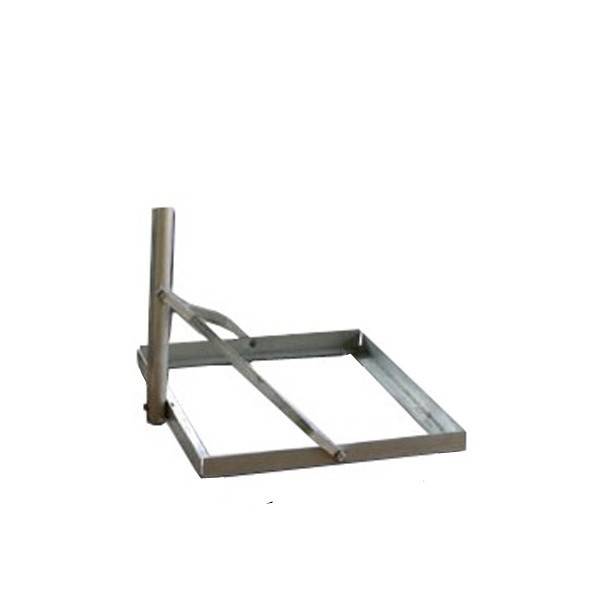 PremiumX Balkonständer 50x50cm Stahl 1m Mast Flachdachständer Flachdachalterung für Sat Anlagen, DVB-T oder UKW Antennen