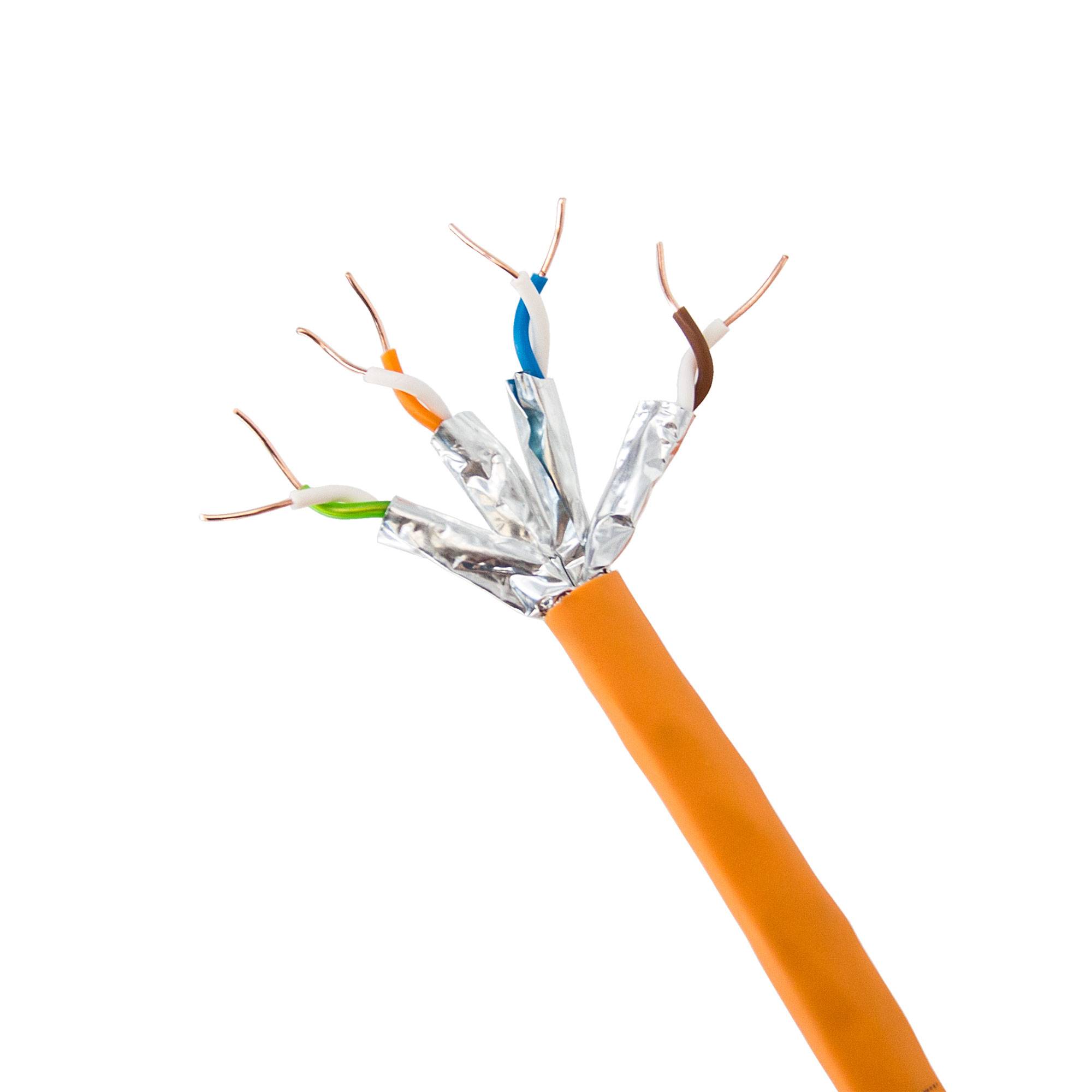 PremiumX 25m CAT 7 Netzwerkkabel Simplex LAN-Kabel Ethernet Datenkabel S/FTP PiMF PoE Eca Cat7 Verlegekabel Installationskabel Cat.7