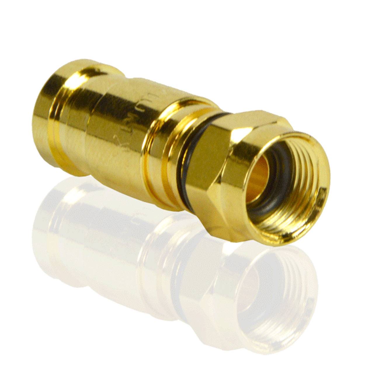 PremiumX 10x Kompressionsstecker XCon G1 F-Kompressionsstecker 7,5mm für SAT Kabel Antennenkabel Koaxialkabel