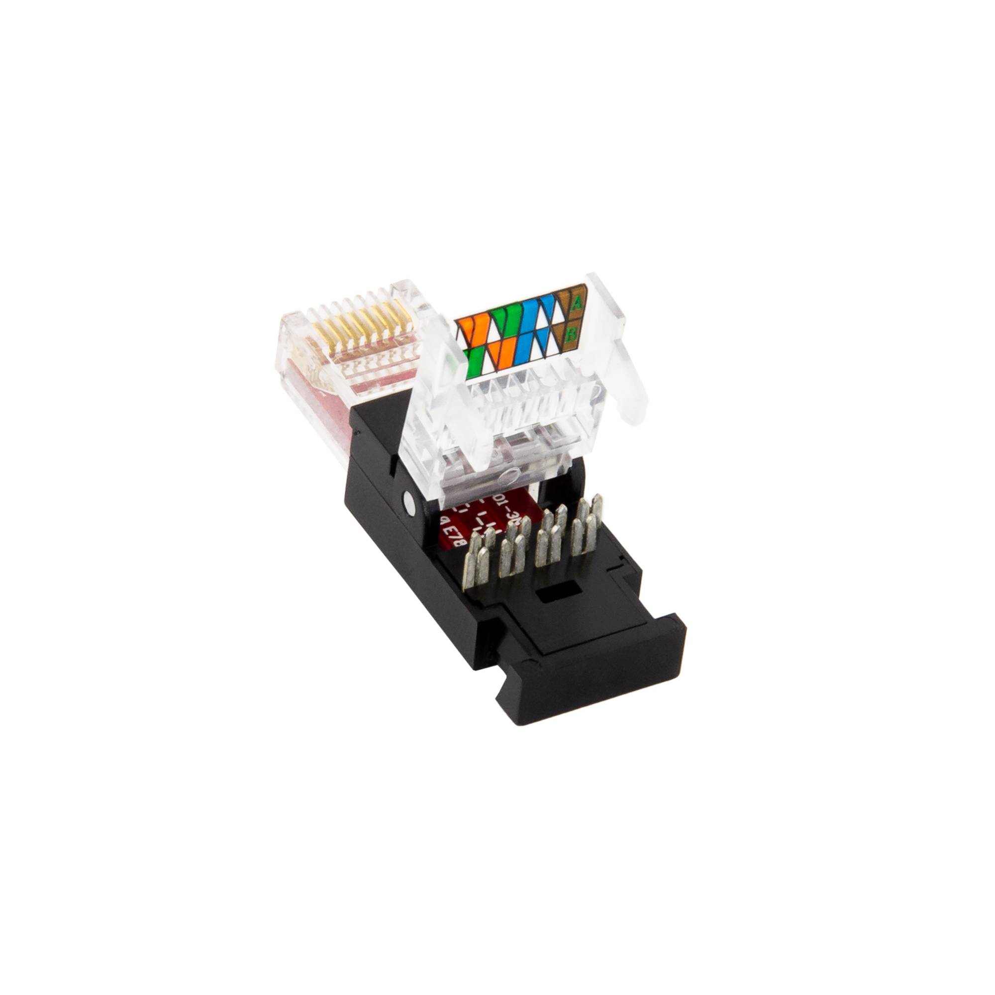 PremiumX 2x Netzwerkstecker ungeschirmt RJ45 CAT6 Adapter Kupplung für Verlegekabel AWG 24 bis 26 Innenleiter LAN Stecker werkzeuglos 1 Gbit/s