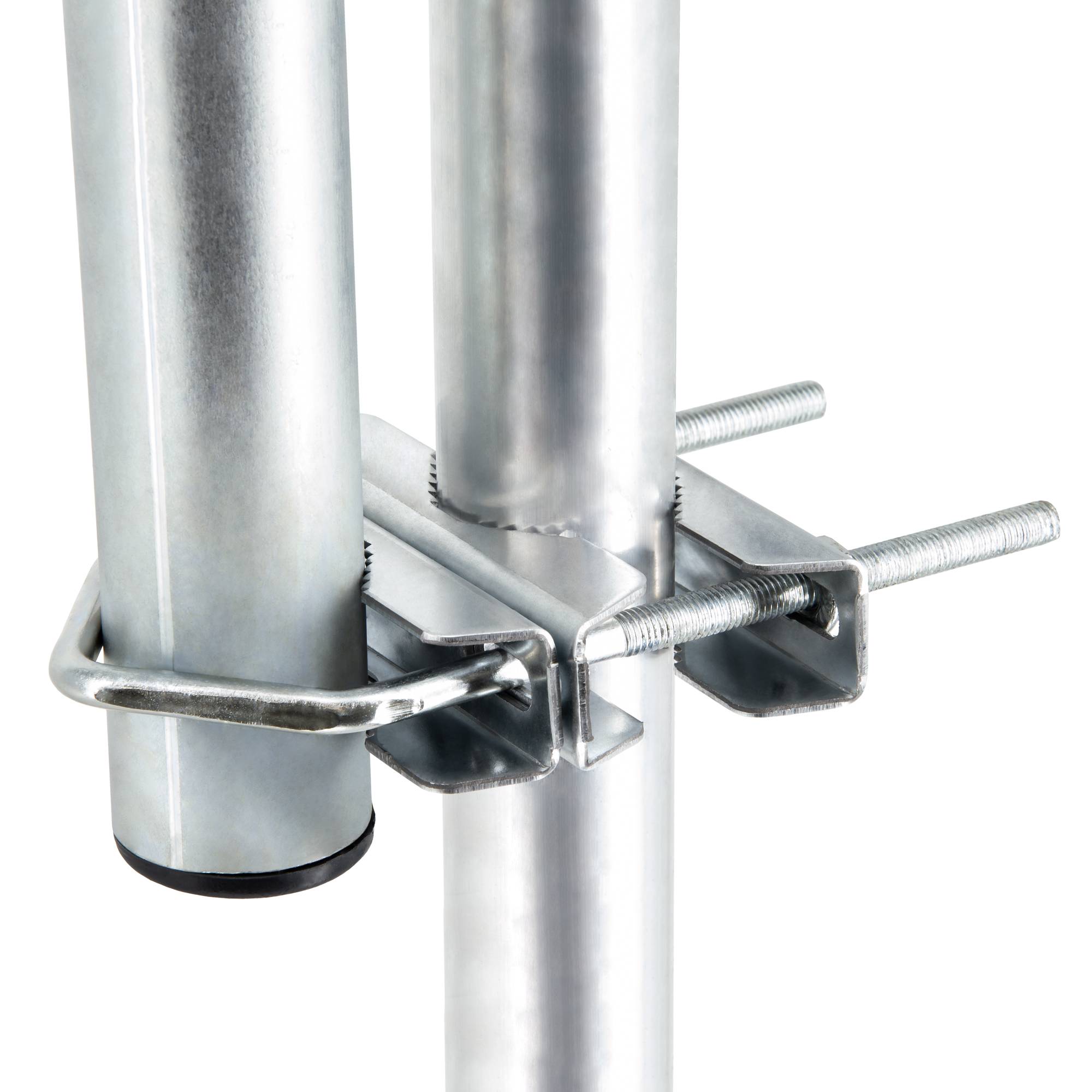 PremiumX Z-Ausleger 50cm Ø 42mm Stahl mit Schellen Antennen-Mast Ausleger Z-Form Halterung für Satellitenschüssel SAT-Spiegel