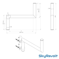 SkyRevolt Z-Ausleger 50 cm Rohr 48 mm mit Zahnschellen Geländer-Ausleger SAT-Antenne Mast-Ausleger Z-Halterung für Satelliten-Schüssel Stahl verzin SkyRevolt Z-Ausleger 50 cm Rohr 48 mm mit Zahnschellen Geländer-Ausleger SAT-Antenne Mast-Ausleger Z-Halterung für Satelliten-Schüssel Stahl verzin