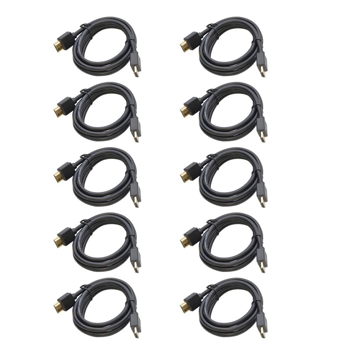 PremiumX 10x 1,5m HDMI-Kabel mit 24K vergoldeten Kontakten - Innenleiter 100% Kupfer - kompatibel HDMI 2.0a, 2.0, 1.4a