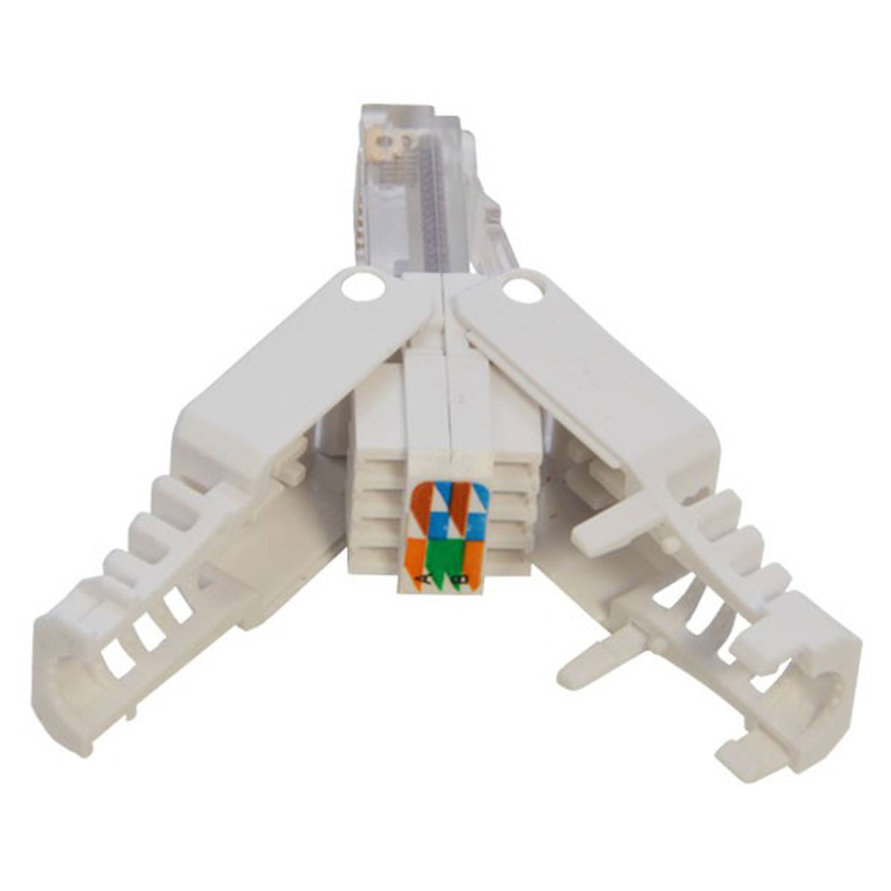 PremiumX 10x Netzwerkstecker CAT6 RJ45 Adapter Kupplung für CAT5 und CAT6 Verlegekabel Patchkabel AWG 24 Innenleiter LAN Stecker LSA Werkzeugfrei