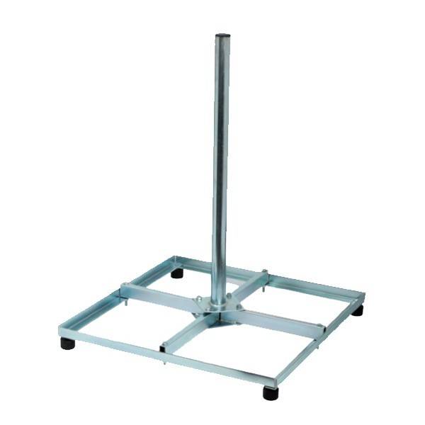 SkyRevolt Balkonständer Flachdachständer 4-fach Stahl 4x 50 X 50 Holland mit 1m Mast Verzinkt Terassenständer