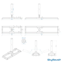 SkyRevolt Aufsparrenhalter 1meter Mast Ø 48mm Stahl feuerverzinkt ausziehbar 52-90cm Dachsparren Halterung für Satellitenschüssel SkyRevolt Aufsparrenhalter 1meter Mast Ø 48mm Stahl feuerverzinkt ausziehbar 52-90cm Dachsparren Halterung für Satellitenschüssel
