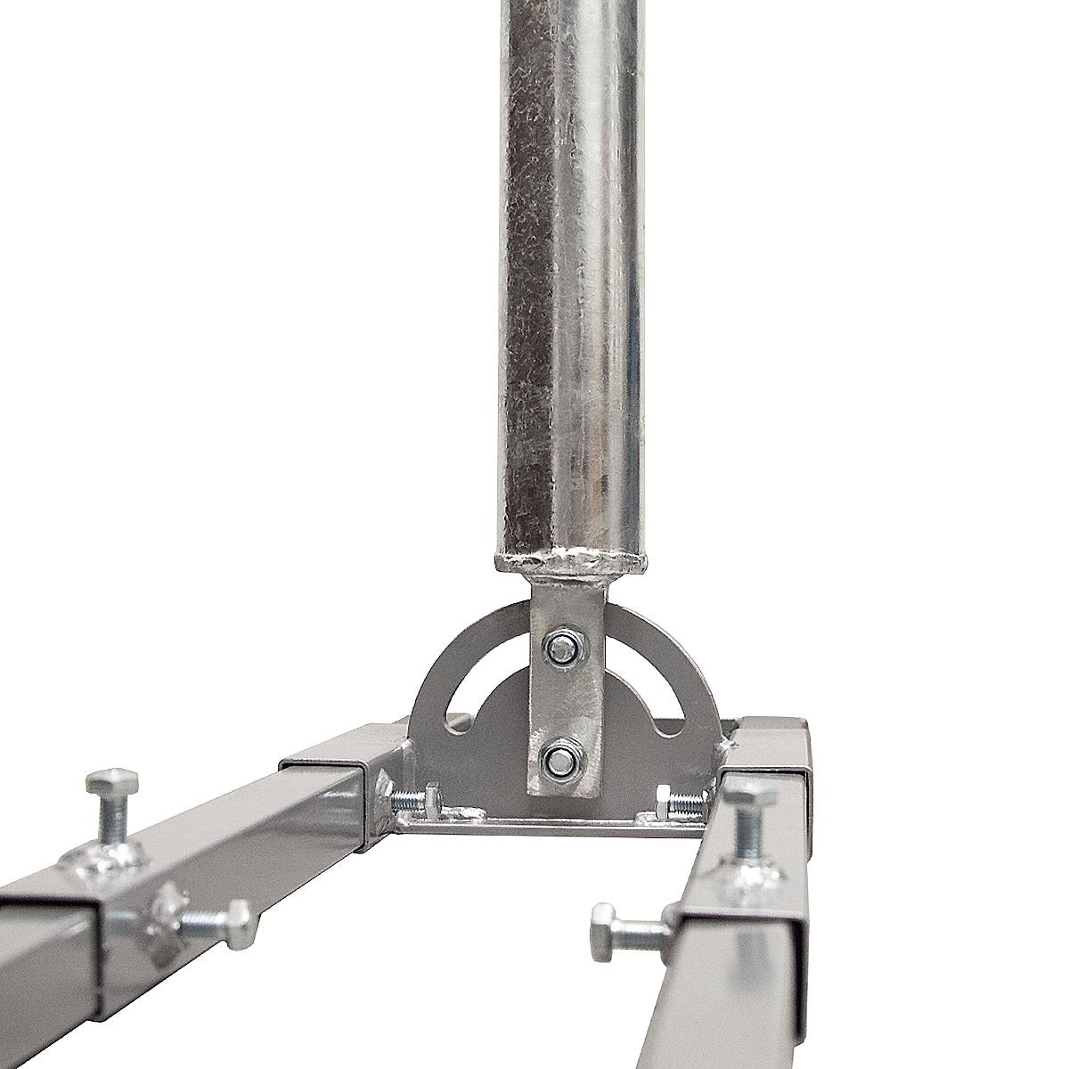 SkyRevolt Aufsparrenhalter 100cm Mast Ø 60mm Stahl feuerverzinkt ausziehbar 52-90cm Dach-Sparren-Halterung für Satellitenschüssel