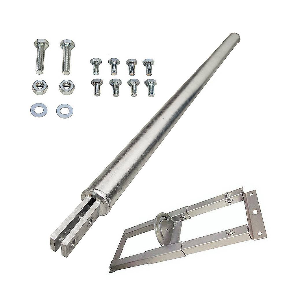SkyRevolt Aufsparrenhalter 100cm Mast Ø 60mm Stahl feuerverzinkt ausziehbar 52-90cm Dach-Sparren-Halterung für Satellitenschüssel