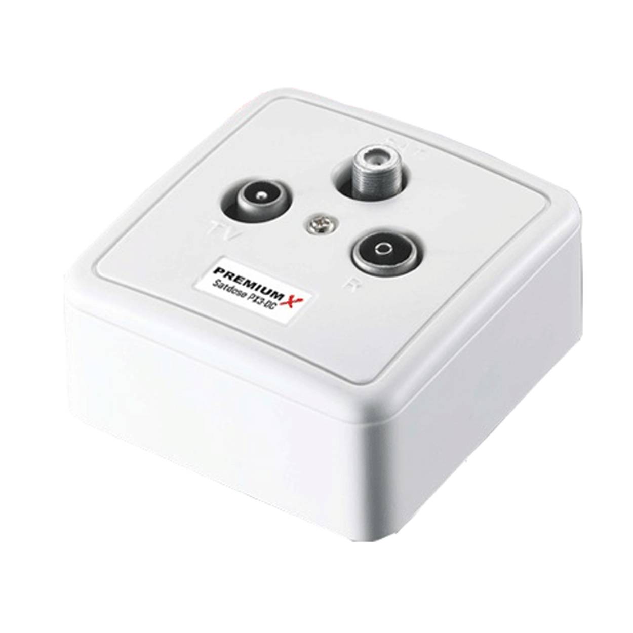 PremiumX PX3-DC 3-fach Sat Durchgangsdose DC-Durchgang Antennendose Dose SAT TV Radio DVB-T Unicable Aufputz Unterputz