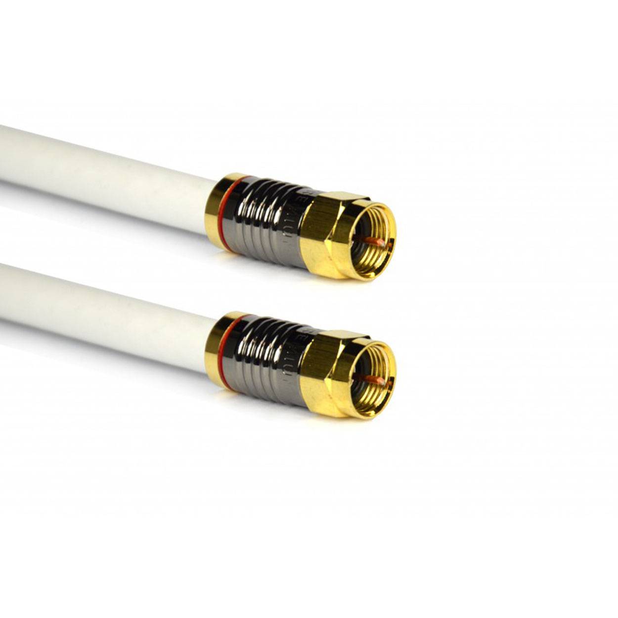 PremiumX 10m Sat Antennenkabel Digital Innenleiter REINES KUPFER mit F Kompressionsstecker XCon G5