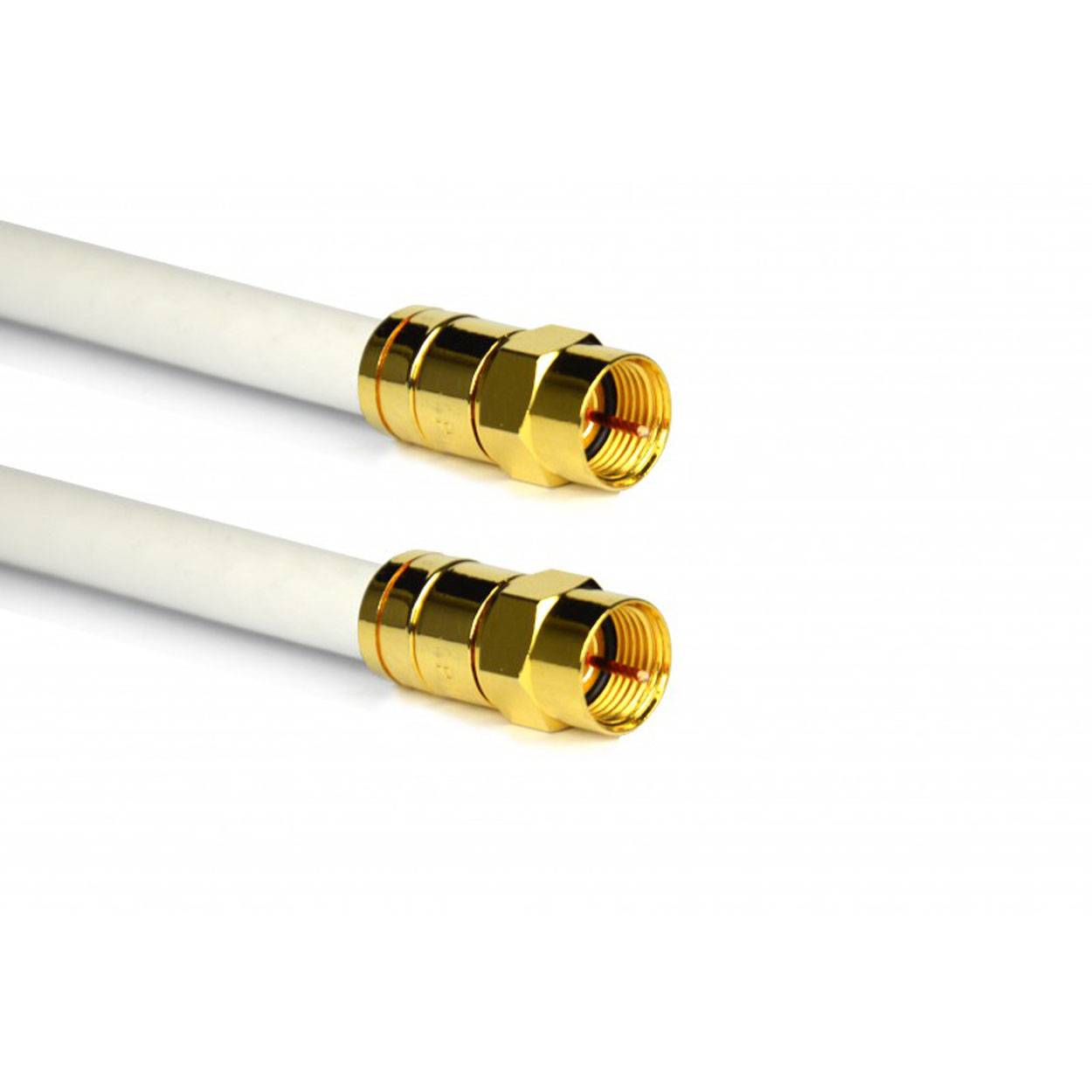 PremiumX 2m Sat Antennenkabel Digital Innenleiter REINES KUPFER mit F Kompressionsstecker XCon G6