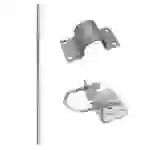 SkyRevolt 2m Antennenmast SR-48 Stahl Ø 48 mm Satmast verzinkt + Mastfuss + Mastschelle Stahl SkyRevolt 2m Antennenmast SR-48 Stahl Ø 48 mm Satmast verzinkt + Mastfuss + Mastschelle Stahl