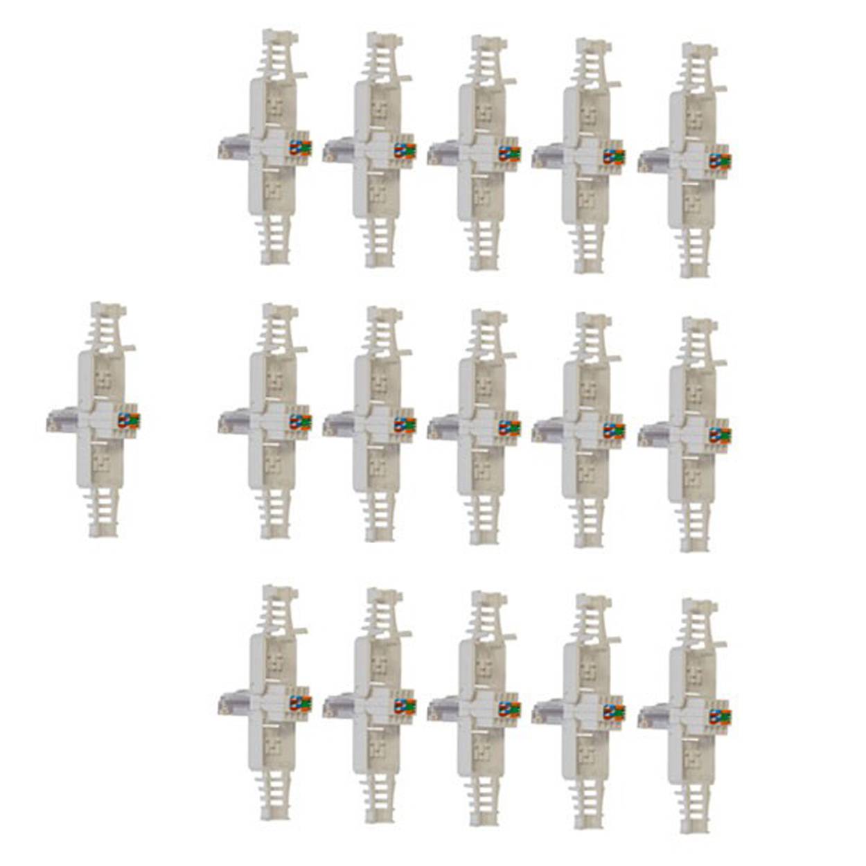 PremiumX 16x Netzwerkstecker RJ45 CAT5e CAT6 LAN ohne Werkzeug PC Internet Stecker Plug Connector für Netzwerk Kabel