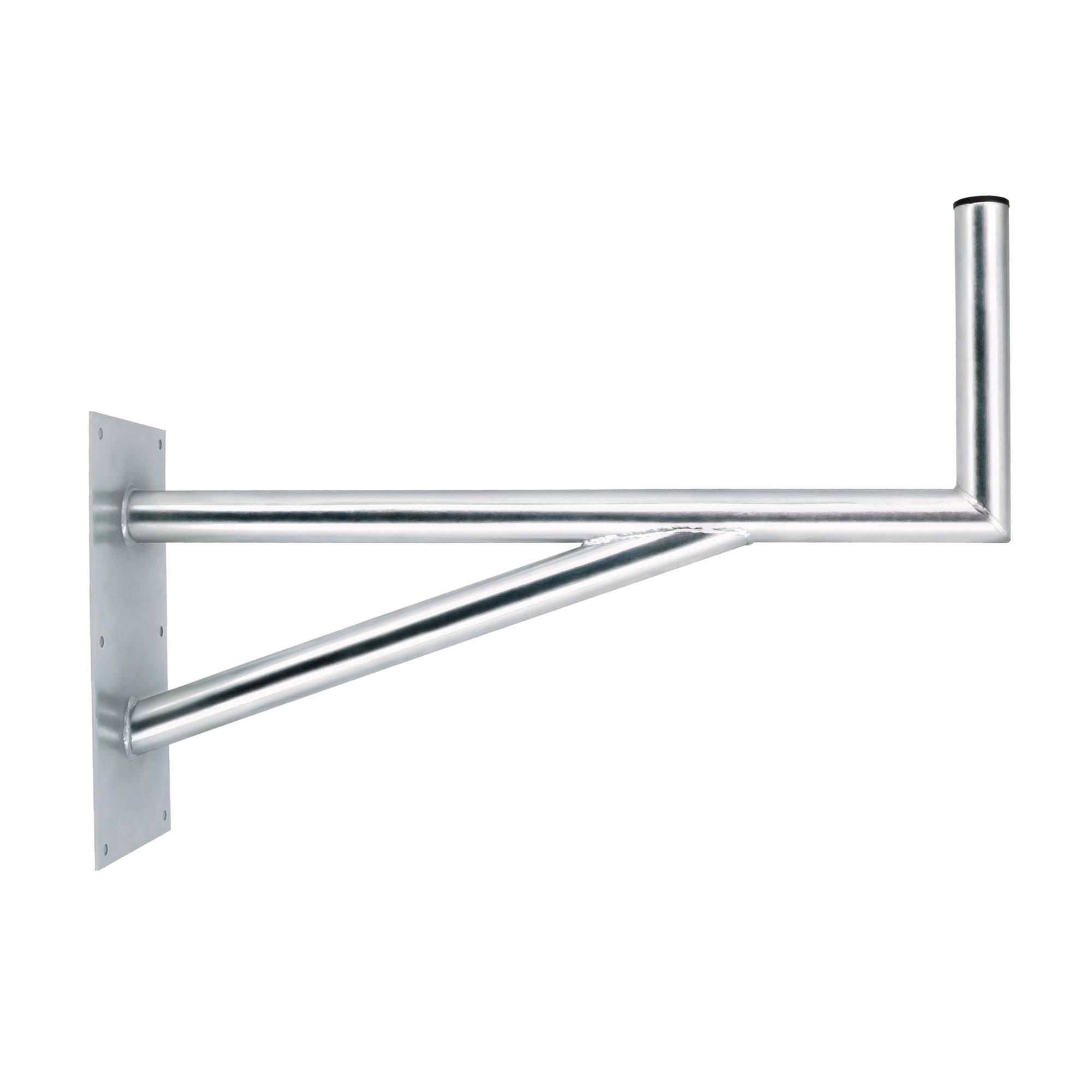 PremiumX 80cm Wandhalter mit Stützelement Stahl verzinkt Ø 48mm Winkel Wand-Halterung für Satelliten-Schüssel SAT-Antenne
