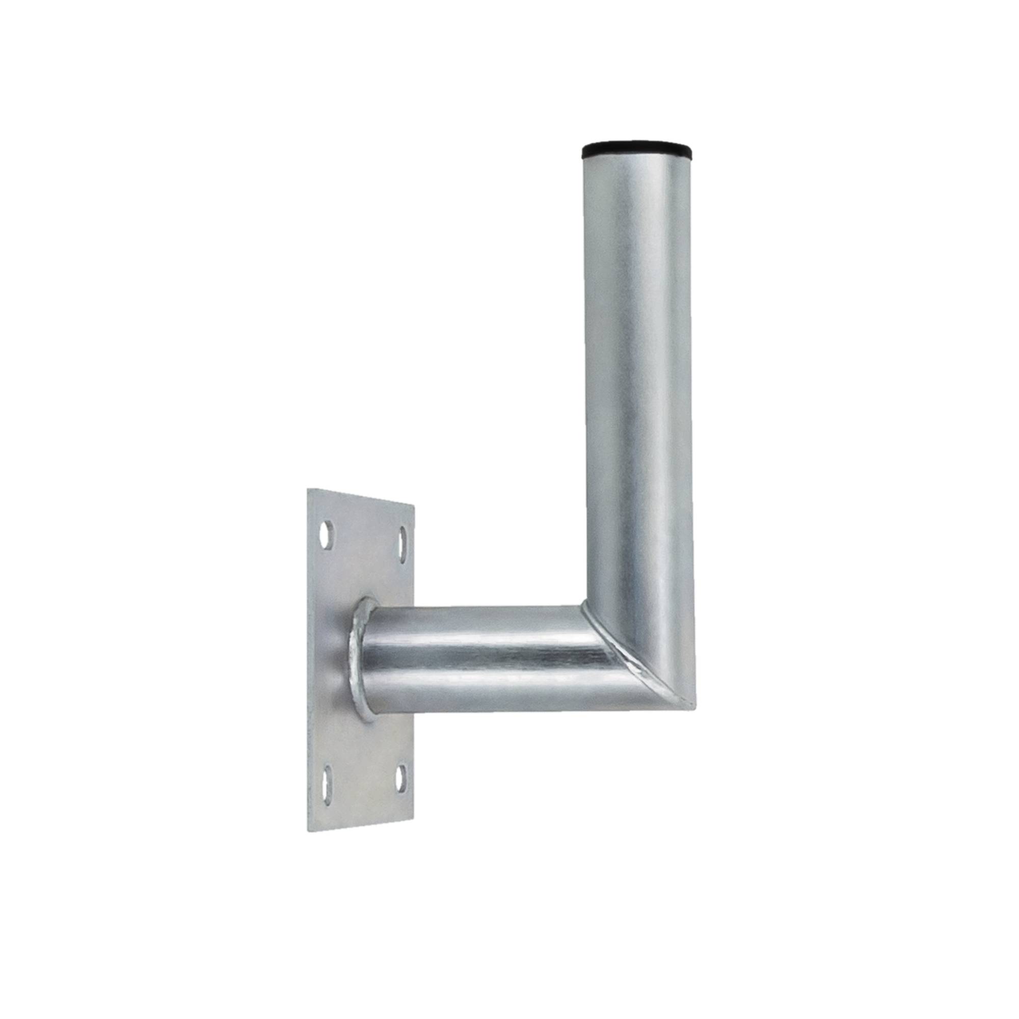 SkyRevolt 15 cm Rohr 48 mm Wandhalter Stahl verzinkt Winkel Wand-Halterung für Satelliten-Antenne SAT-Schüssel Wandabstand 150 mm