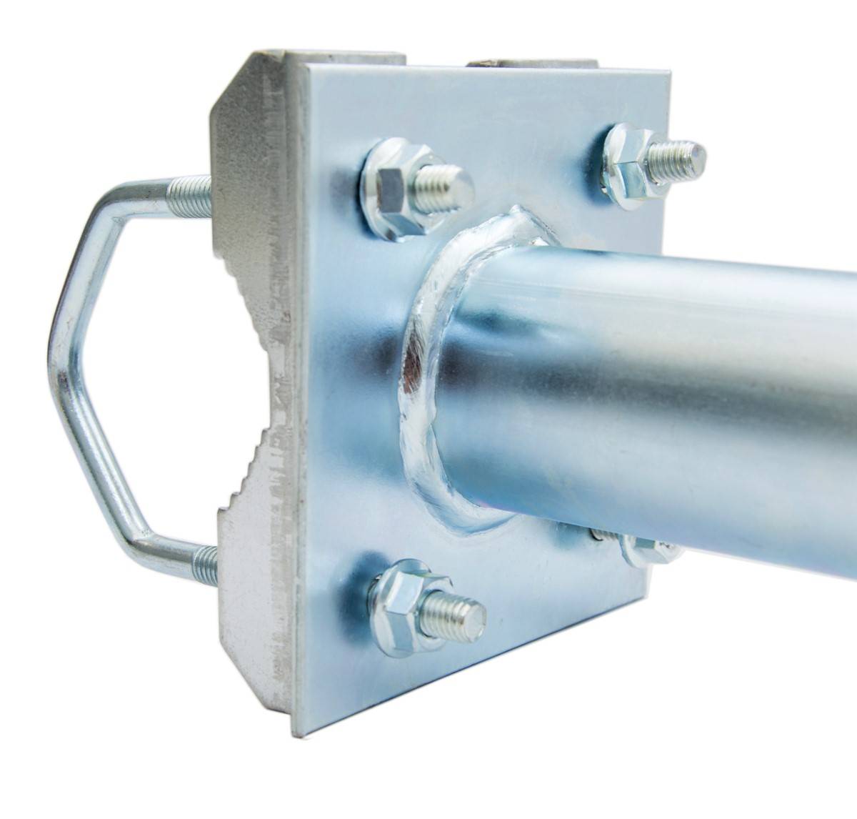 PremiumX Balkonausleger 45cm Stahl Geländerhalterung Balkonhalter SAT-Antenne Mast-Ausleger Halterung für Satellitenschüssel