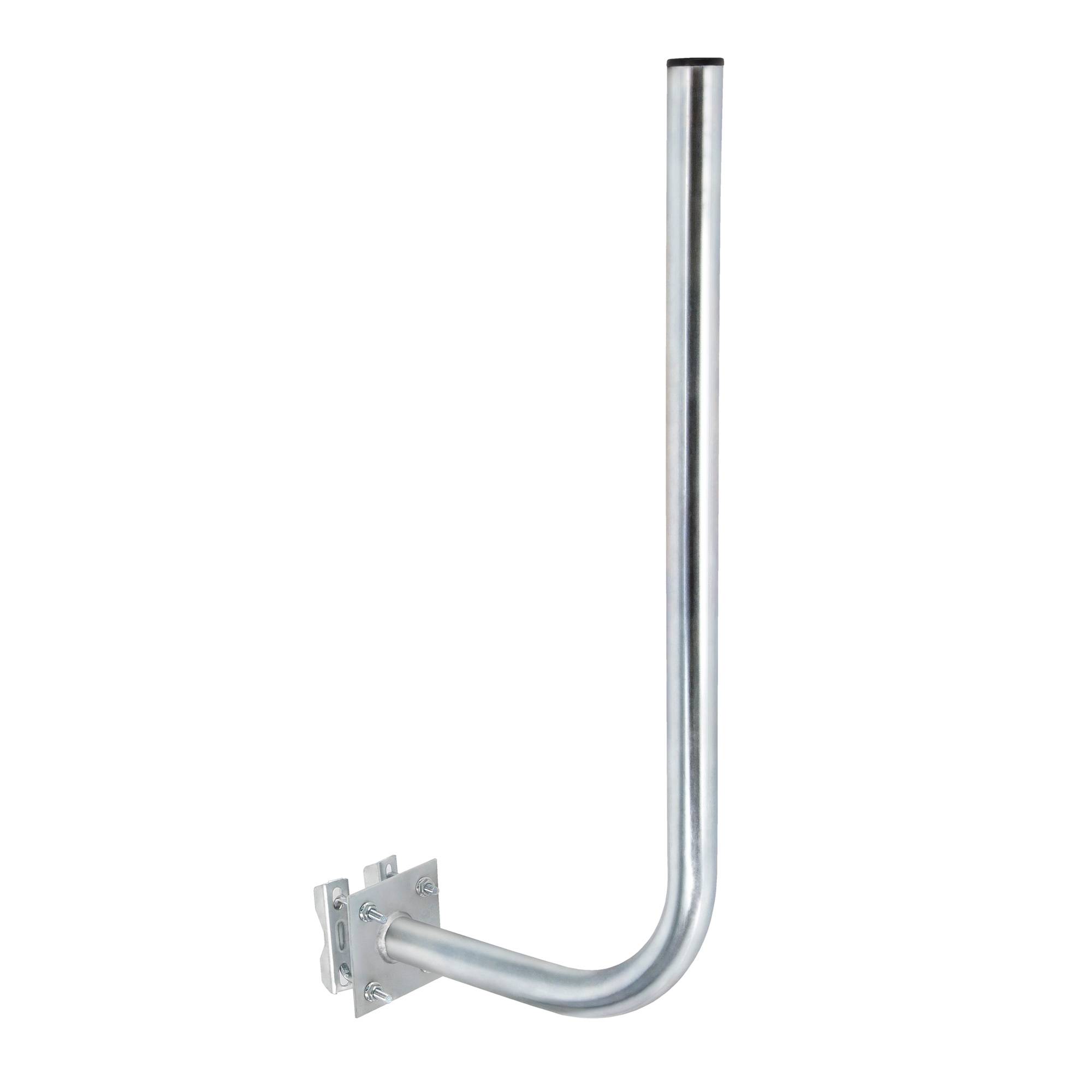 PremiumX 30cm Wandhalter 70cm Mast Stahl Ø 38mm mit Zahnschellen Wetterstation Wand-Halterung extra lang