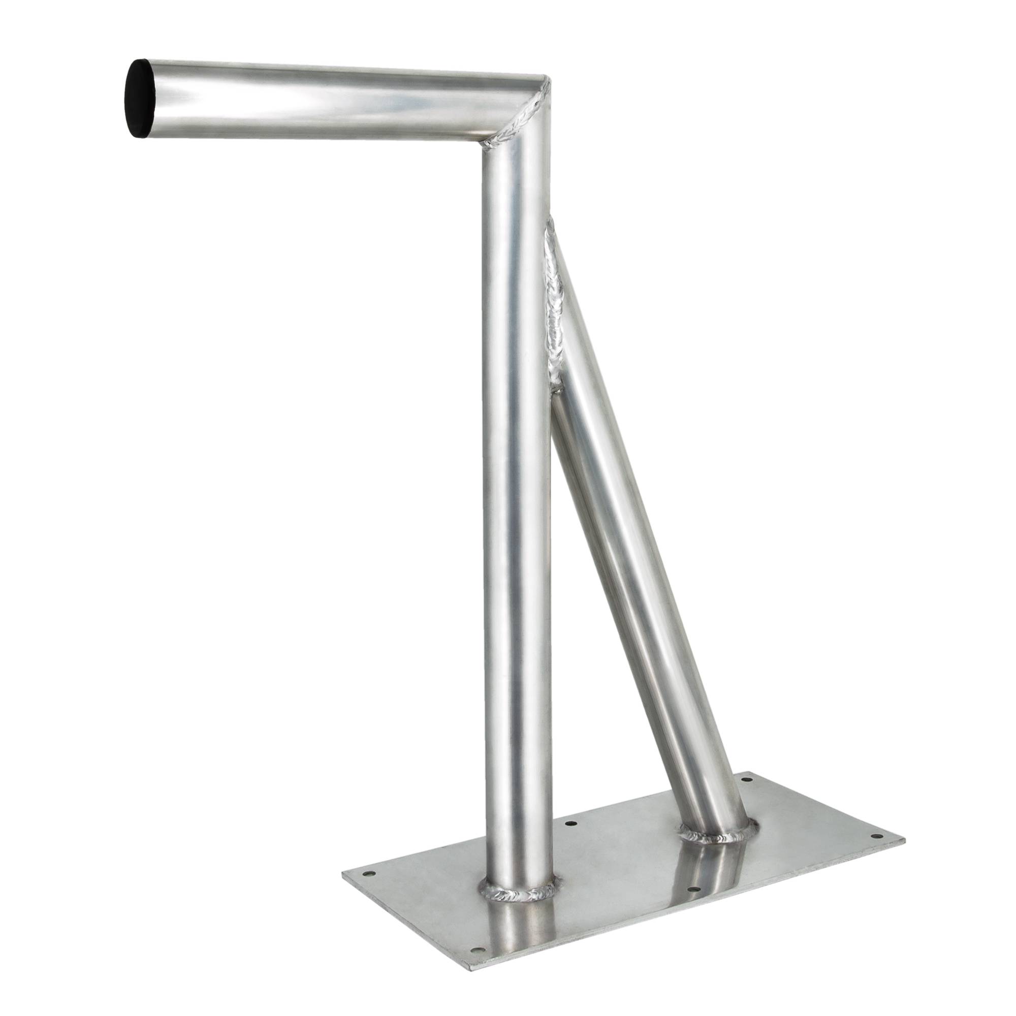 PremiumX 60cm Wandhalter Aluminium mit Stützelement – SAT Wandhalterung, Ausleger 600 mm, Höhe 300 mm, Grundplatte 400×200 mm