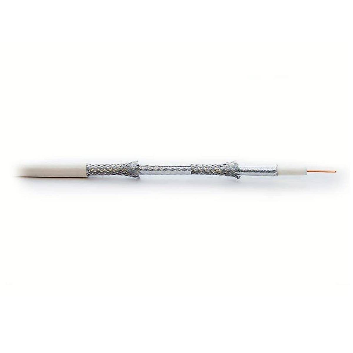 PremiumX 500m BASIC Koaxialkabel 135dB 4-fach SAT Antennenkabel Koax-Kabel RG-6 Class A SAT-Kabel 100x F-Stecker