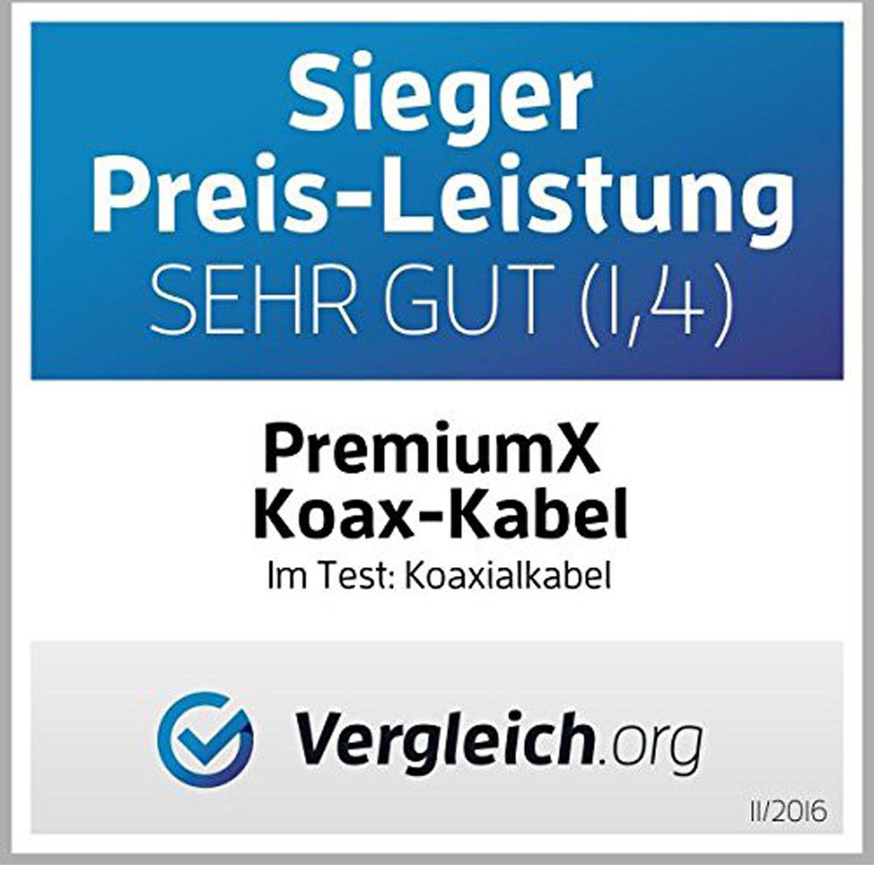 PremiumX 30m BASIC Koaxialkabel 135dB 4-fach CCS Kupfer-Stahl Satelliten Koax-Kabel Antennenkabel Digital SAT TV Kabel