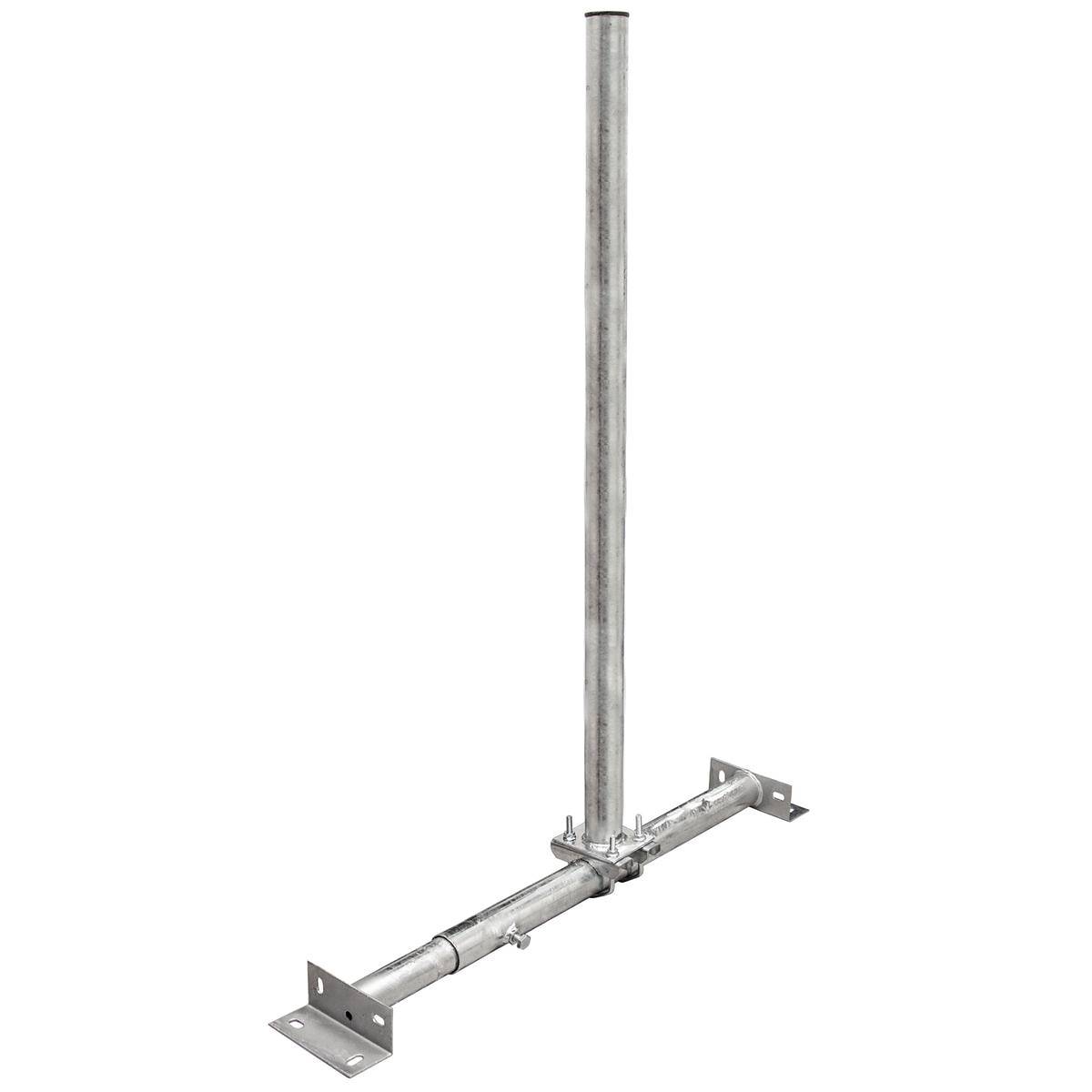 PremiumX BASIC X100-48F SAT TV Teleskop-Dachsparrenhalter 100cm Mast 48mm Stahl voll feuerverzinkt Dach-Sparren-Halterung für Satelliten-Antenne