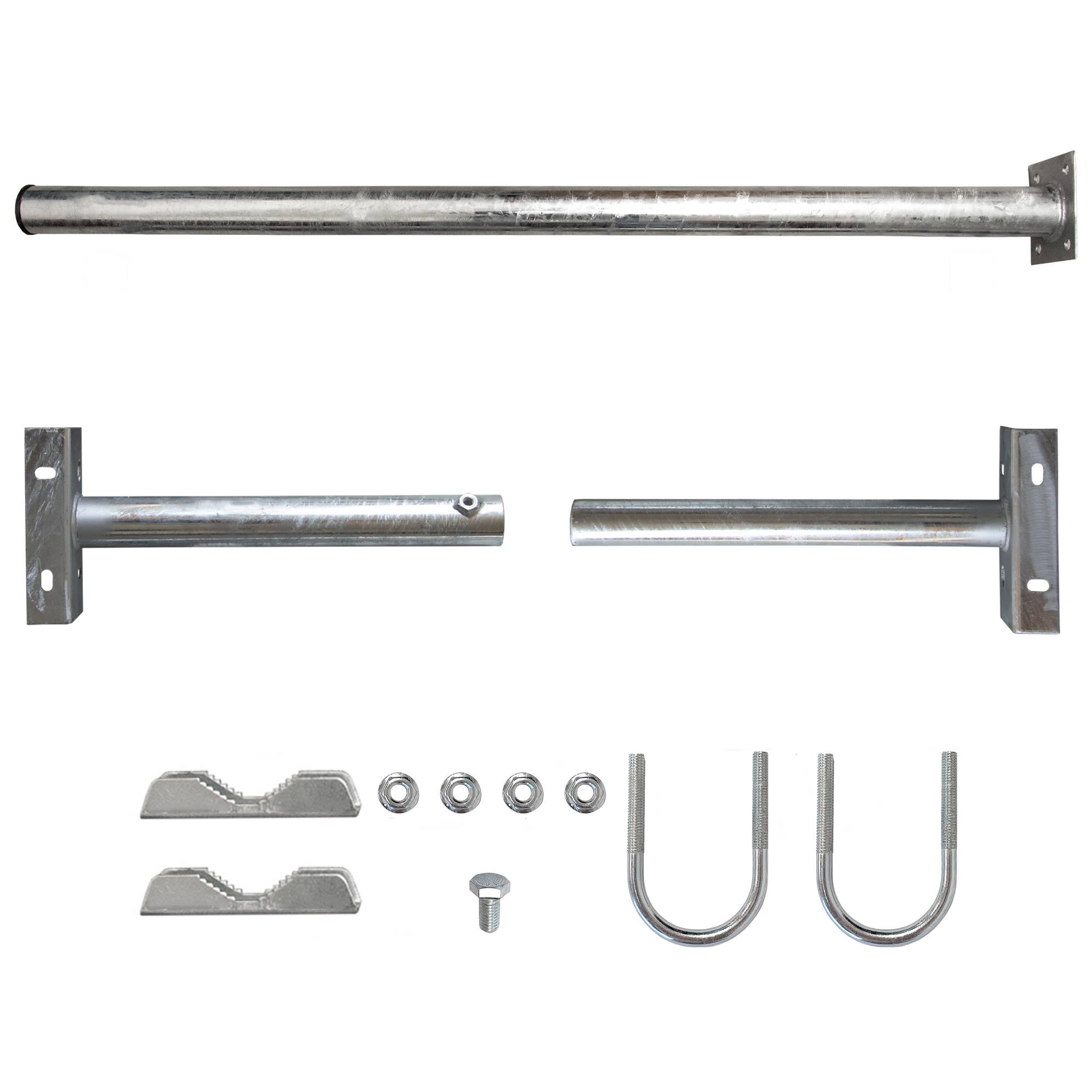 PremiumX BASIC X100-48F SAT TV Teleskop-Dachsparrenhalter 100cm Mast 48mm Stahl voll feuerverzinkt Dach-Sparren-Halterung für Satelliten-Antenne