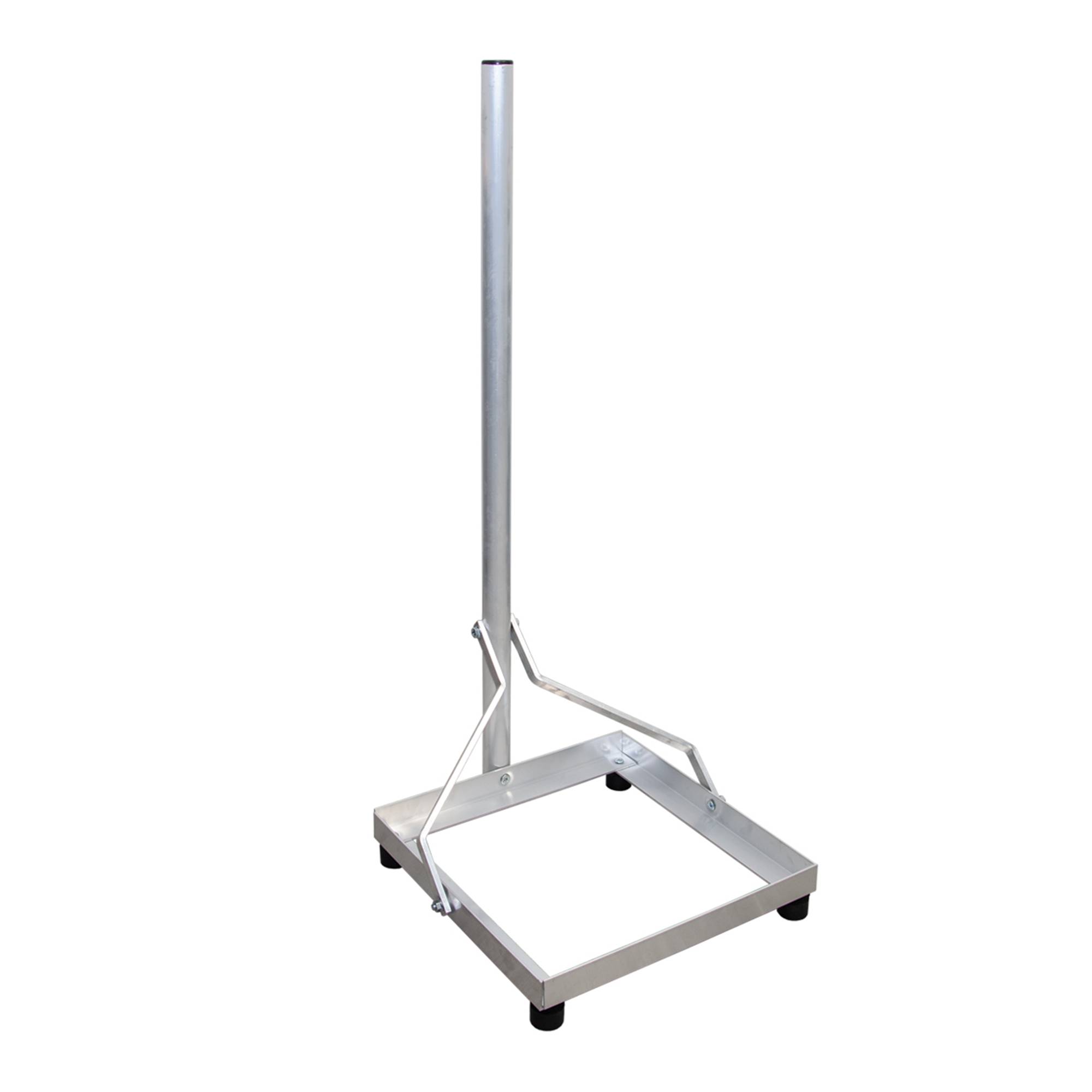 PremiumX Balkonständer 40x40cm Aluminium Mast 1m SAT Balkon Terrassen-Ständer Flachdach Halterung für Satelliten-Schüssel