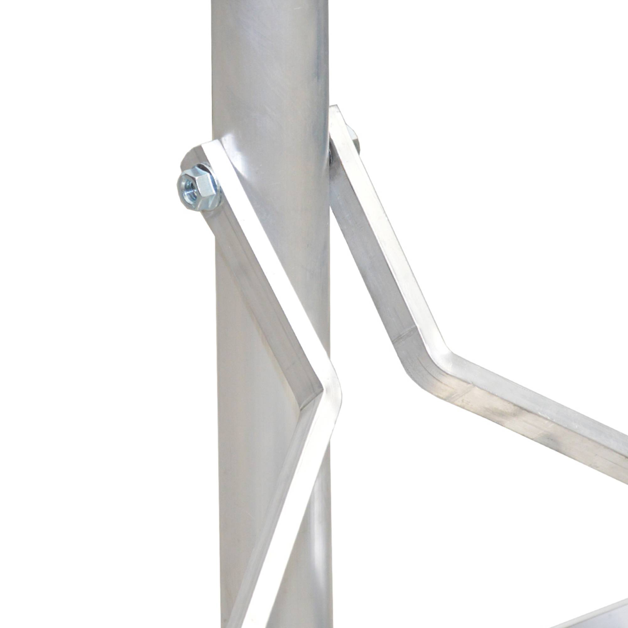 PremiumX Balkonständer 40x40cm Aluminium Mast 1m SAT Balkon Terrassen-Ständer Flachdach Halterung für Satelliten-Schüssel