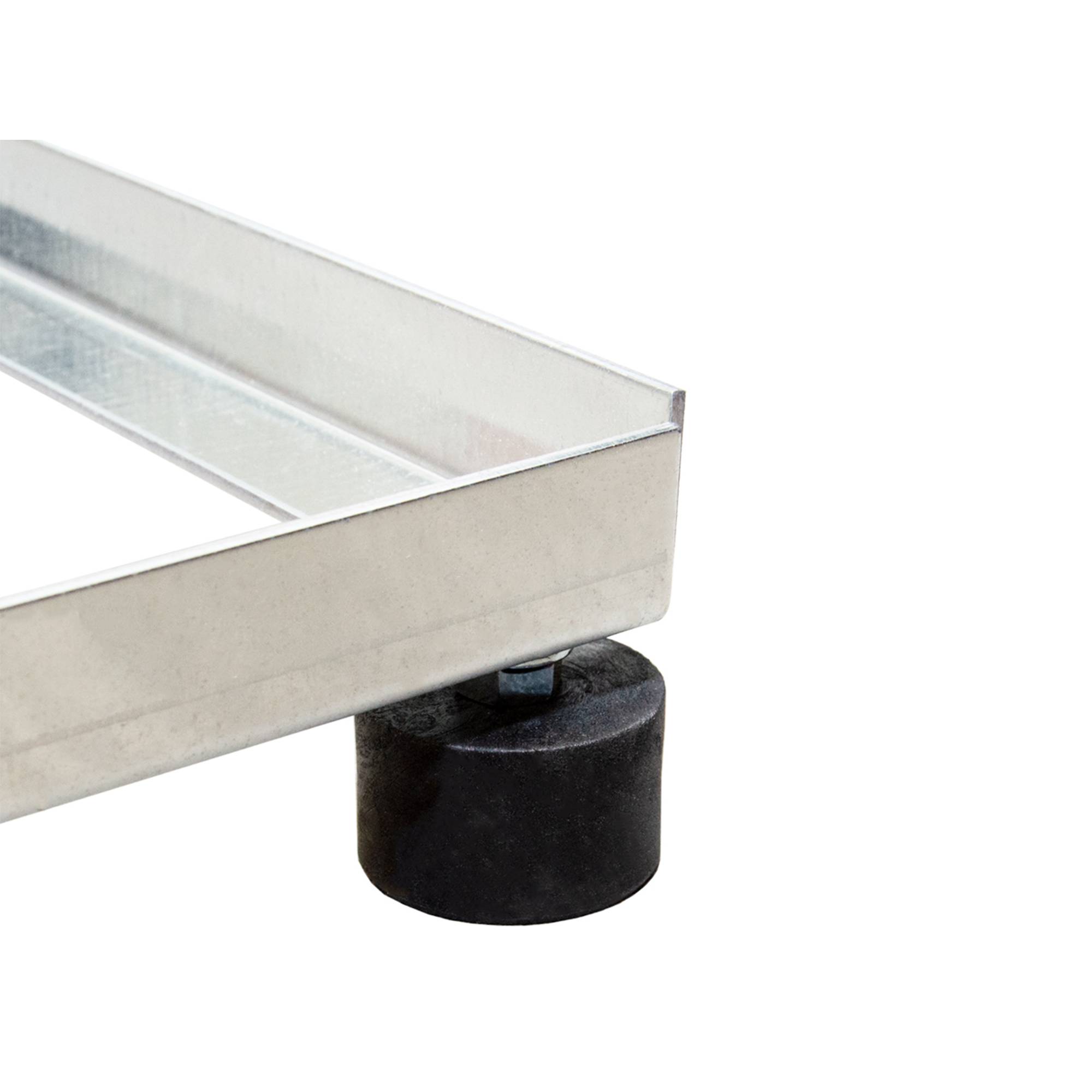 PremiumX Balkonständer 40x40cm Aluminium Mast 1m SAT Balkon Terrassen-Ständer Flachdach Halterung für Satelliten-Schüssel