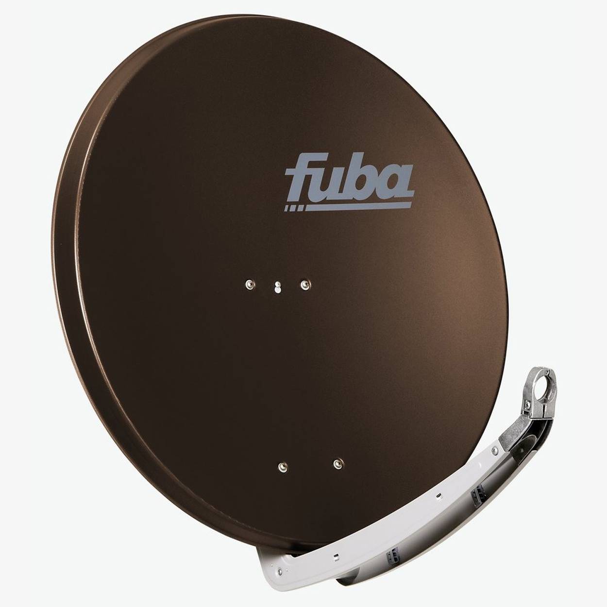 Fuba daa 850 Satellitenantenne Aluminium in Braun HDTV 3D 4K Premium X DELUXE Twin LNB Sat