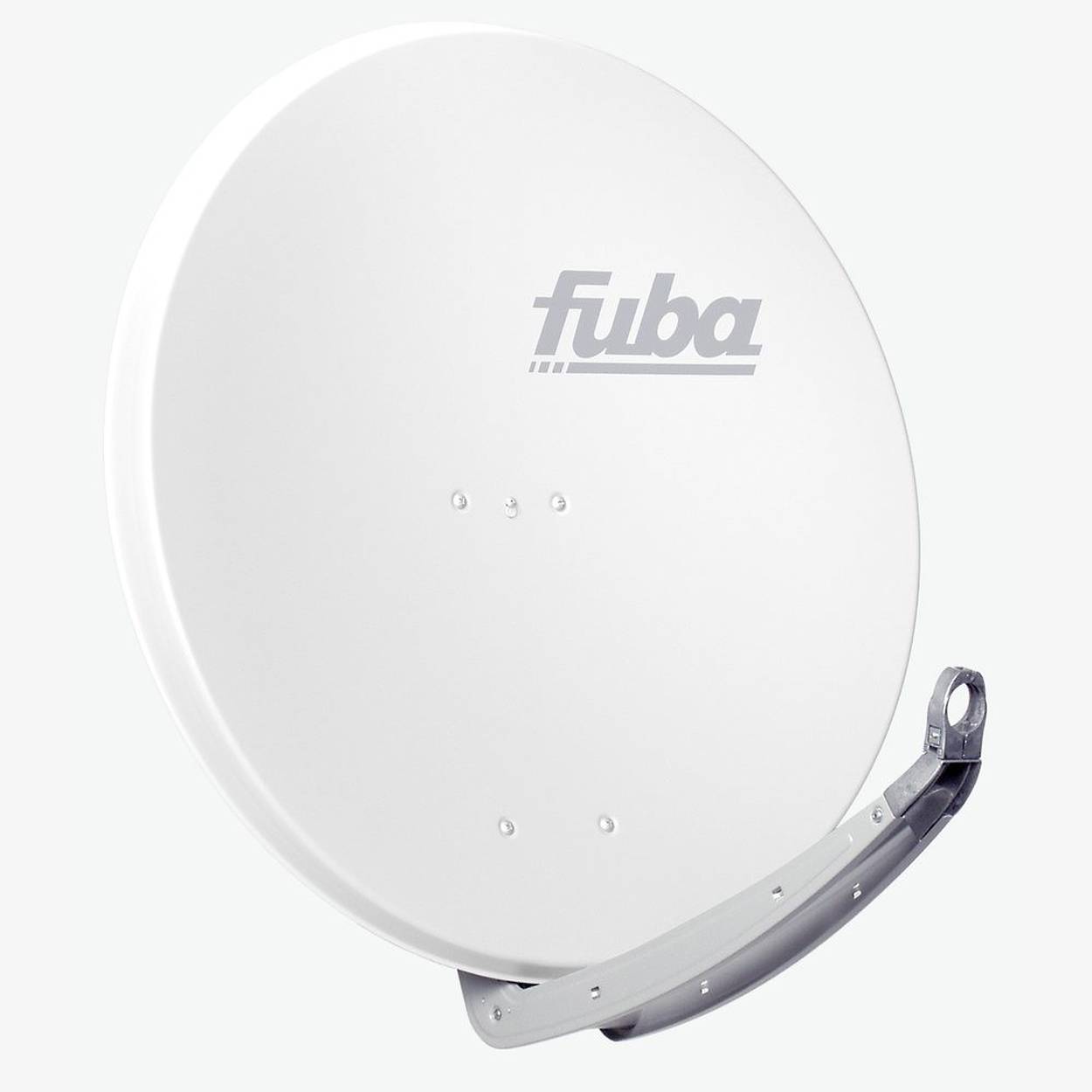 Fuba daa 850 Satellitenantenne Aluminium in Weiss HDTV 3D 4K Premium X DELUXE Twin LNB Sat