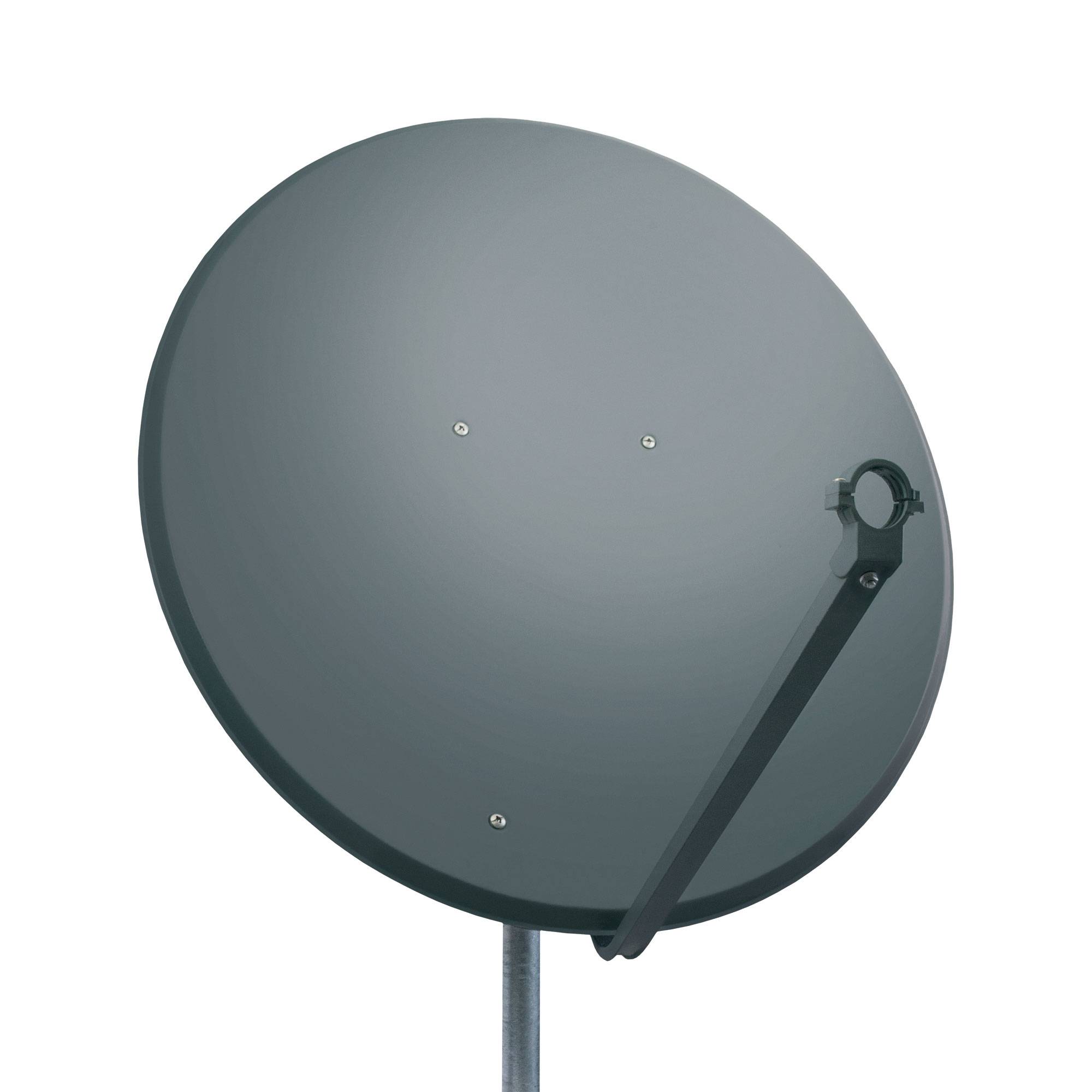 PremiumX PXS100 Satellitenschüssel 100cm Stahl Anthrazit Satellitenantenne SAT Spiegel mit LNB-Tragarm und Masthalterung