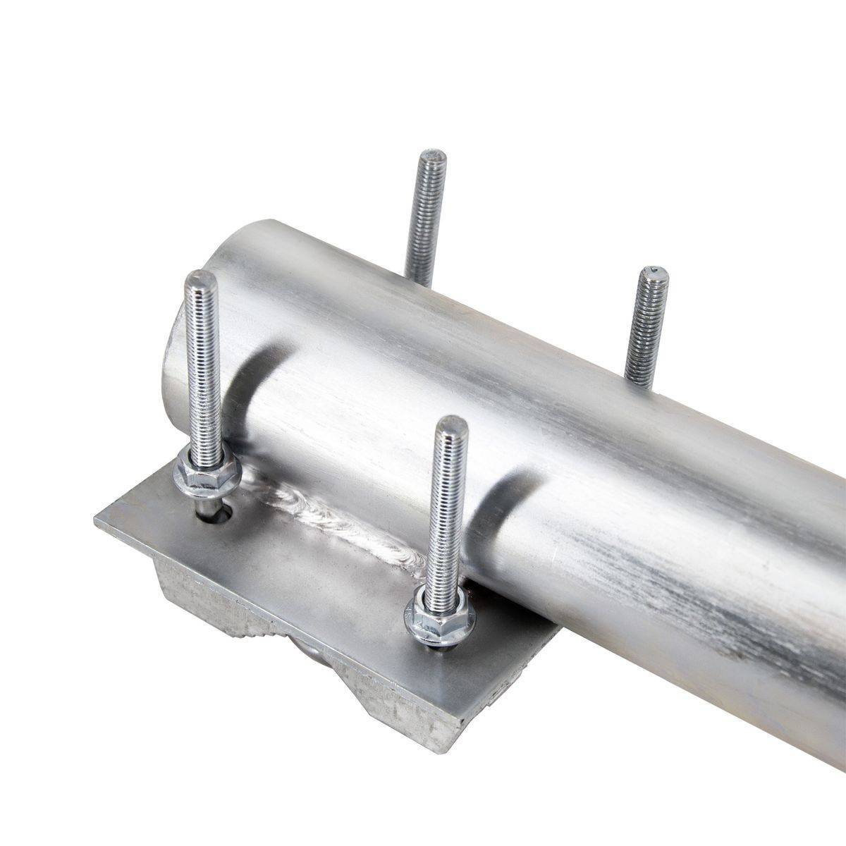 PremiumX Balkon-Halter 50cm Ø 42mm Stahl SAT Mast Geländer-Halterung Satelliten-Schüssel Ausleger Mastaufsatz Mast-Verlängerung